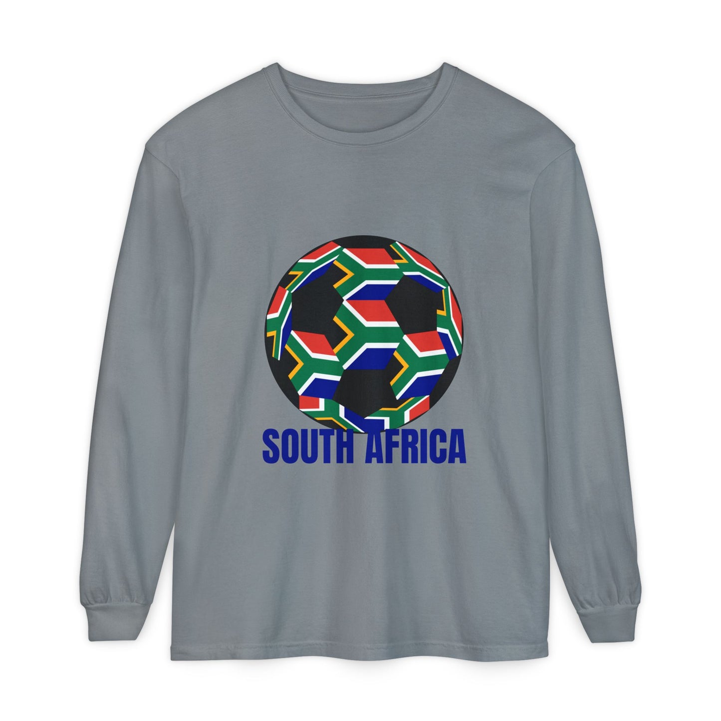 South Africa Fan Specialty Soccer Ball Design Long Sleeve Tee