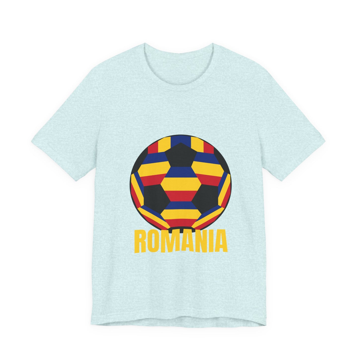 Romania Fan Specialty Soccer Ball Design T Shirt