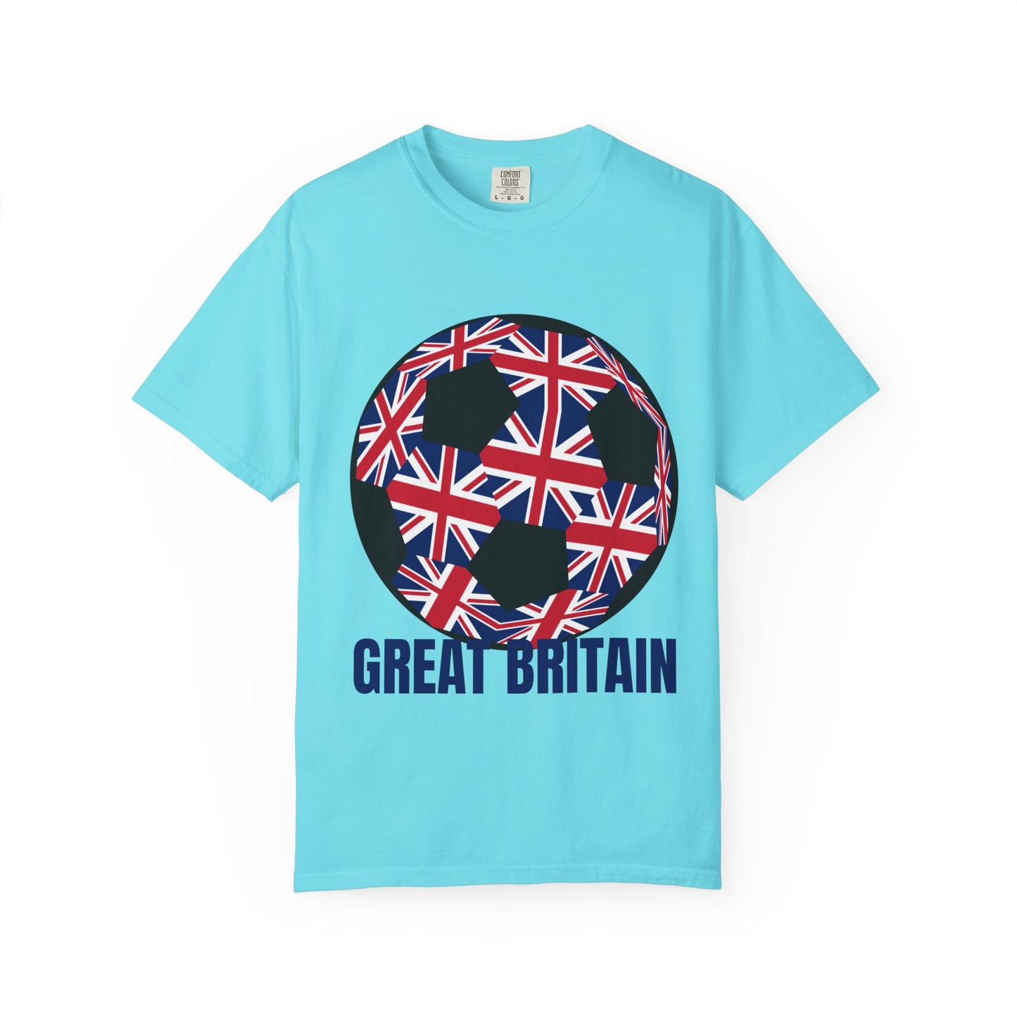 Great Britain Fan Specialty Soccer Ball Design T Shirt