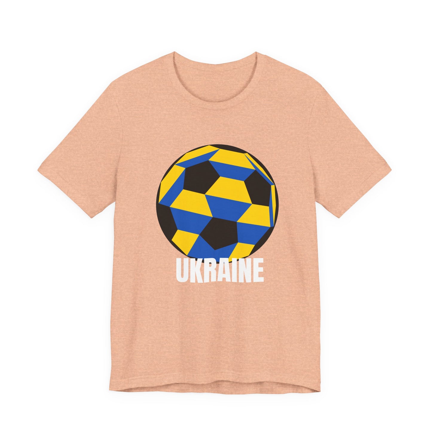 Ukraine Fan Specialty Soccer Ball Design T Shirt White Text