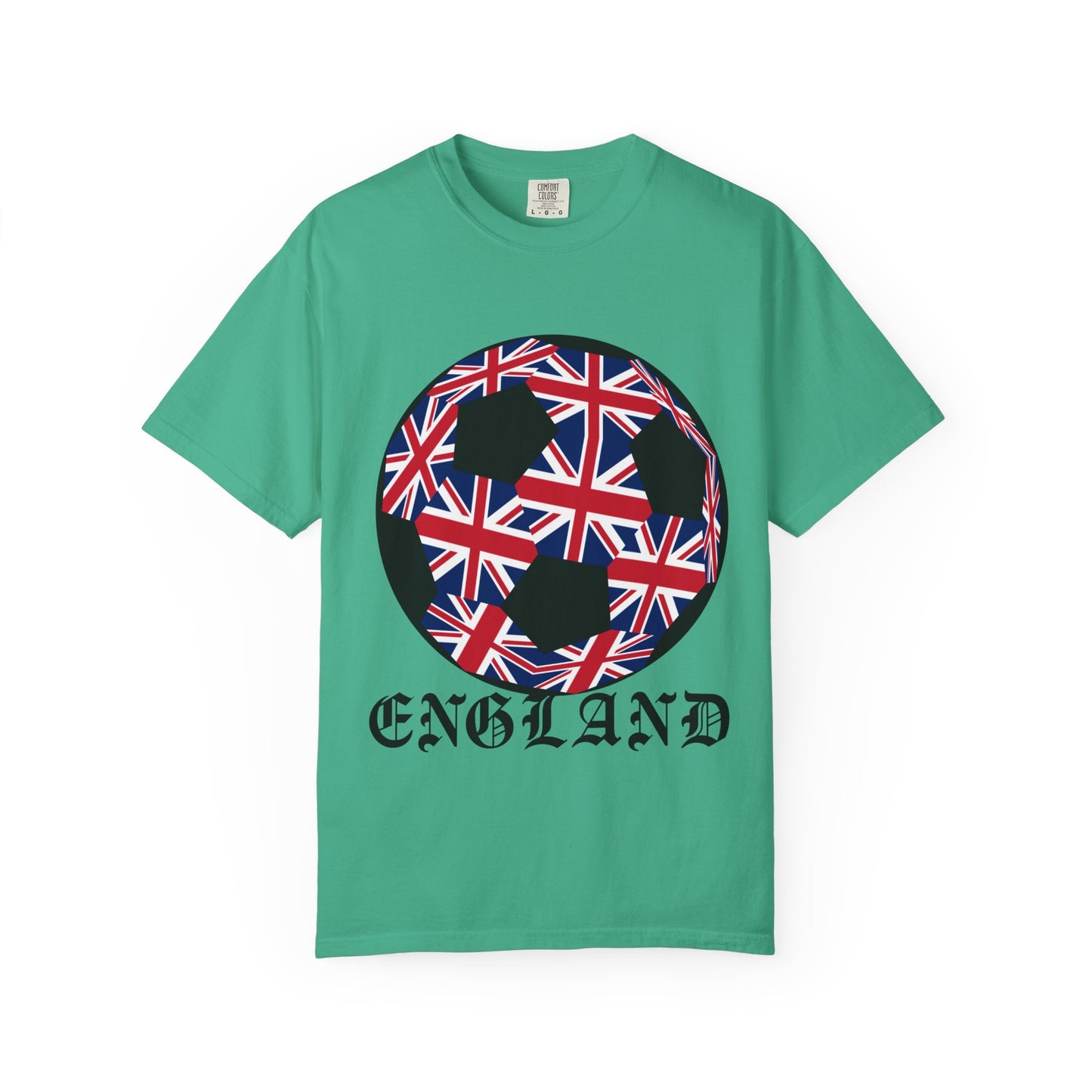 Old English Style Specialty Soccer Ball Design T Shirt