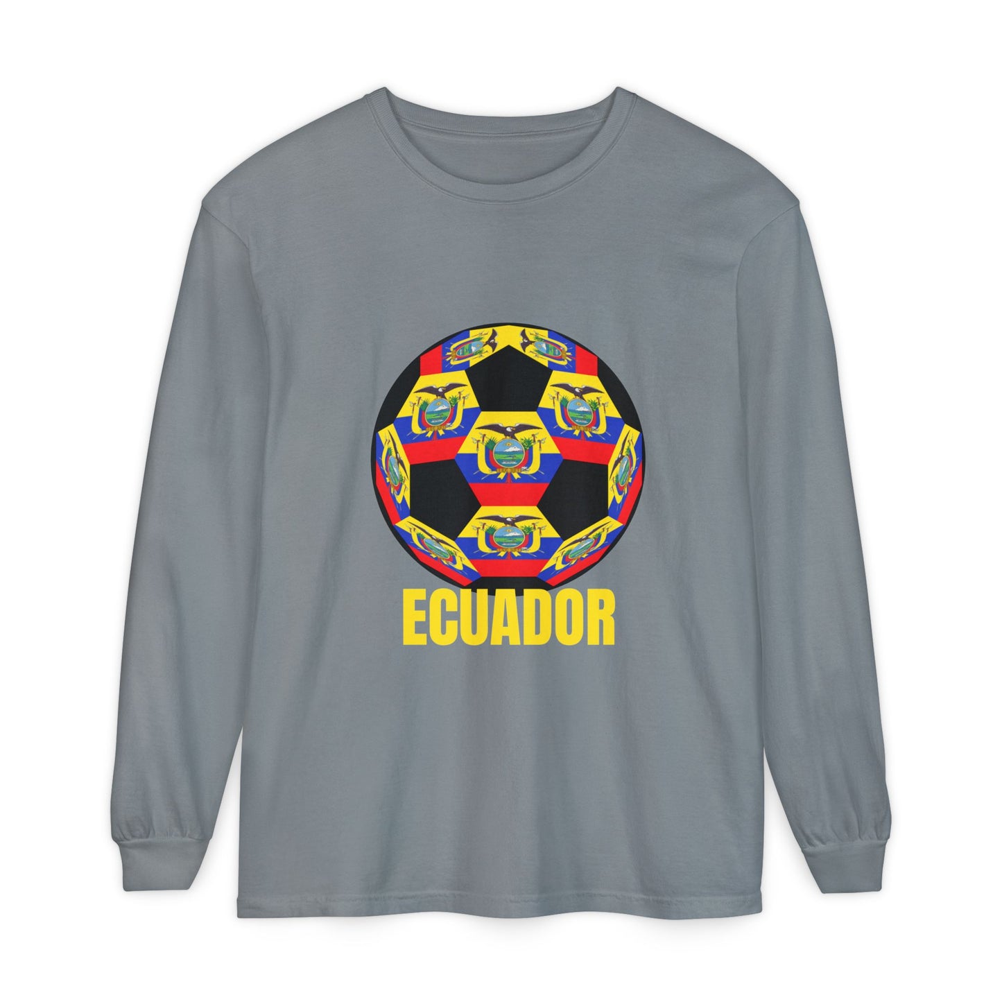 Ecuador Soccer Ball Long Sleeve Tee
