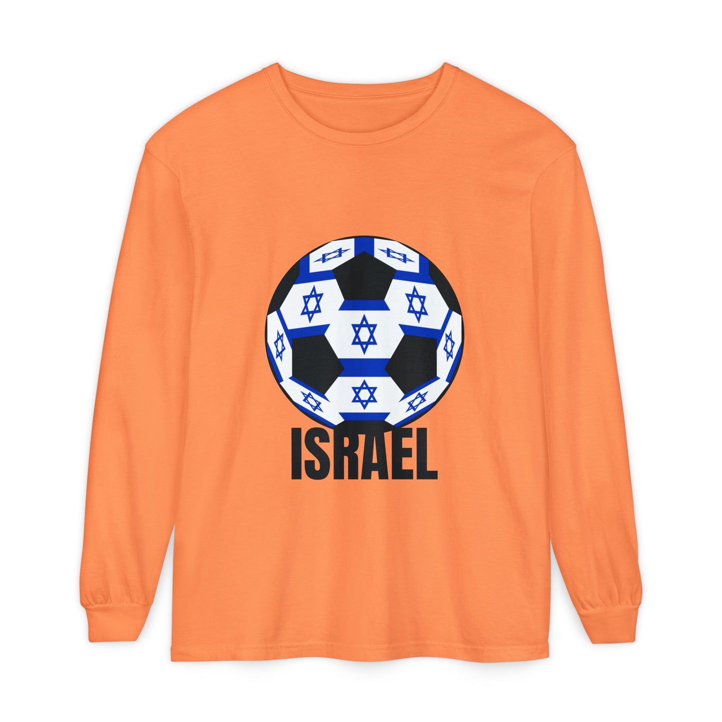 Israel Fan Specialty Soccer Ball Design Long Sleeve Tee