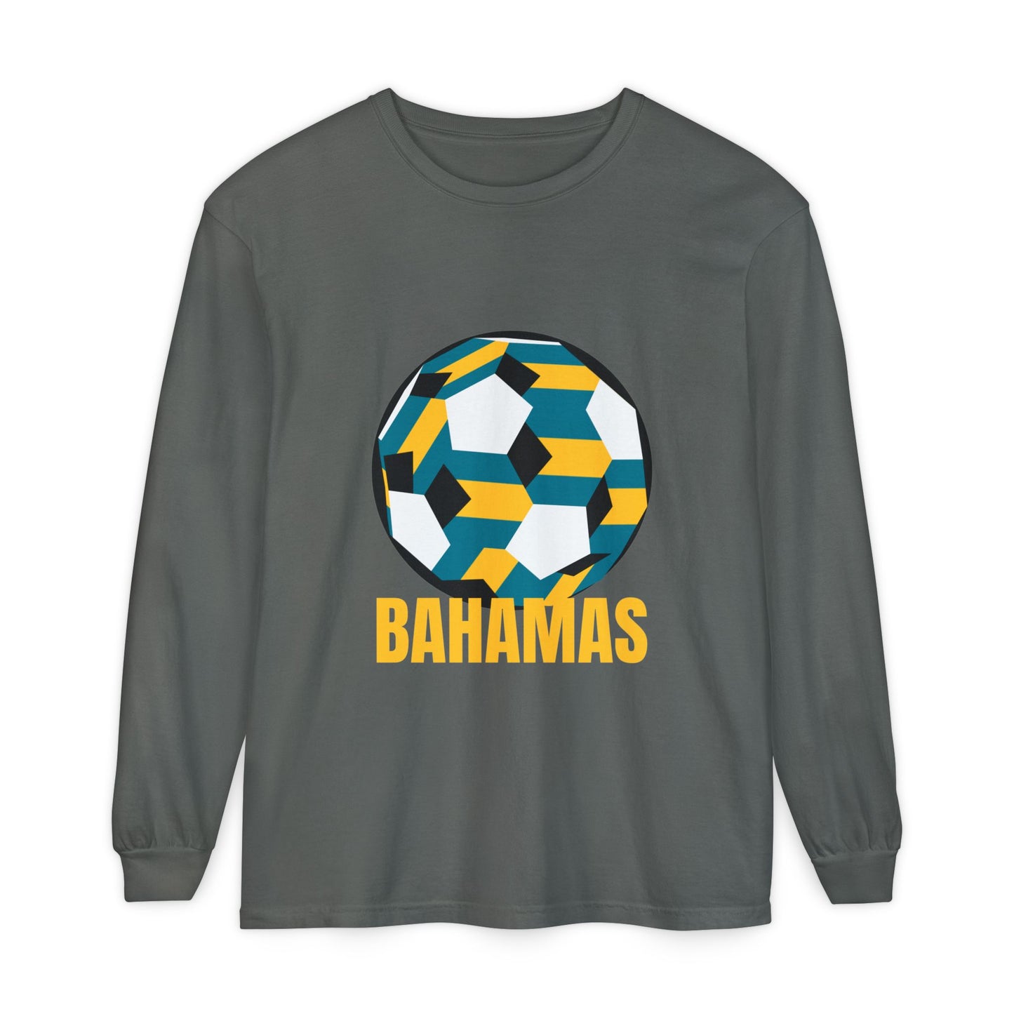 Bahamas Fan Specialty Soccer Ball Design  Long Sleeve Tee