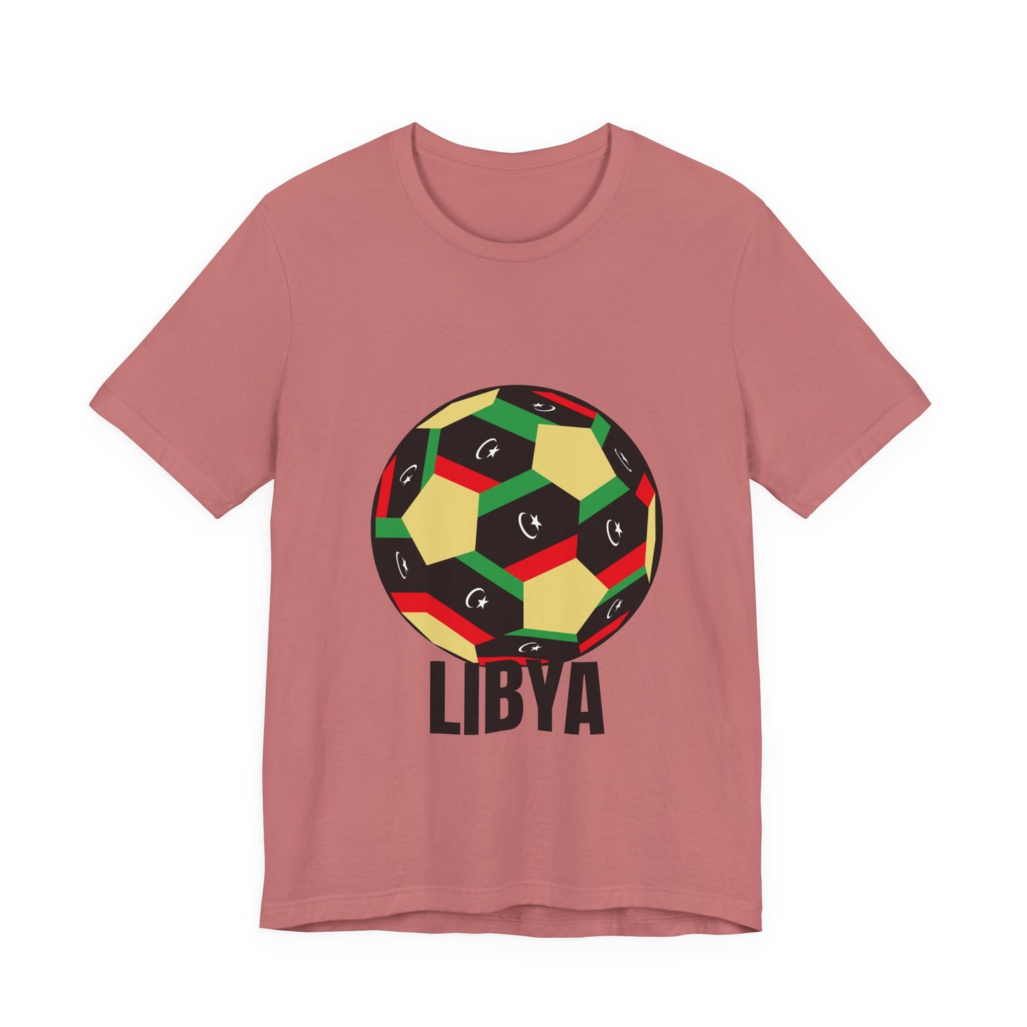 Libya Fan Specialty Soccer Ball Design T Shirt