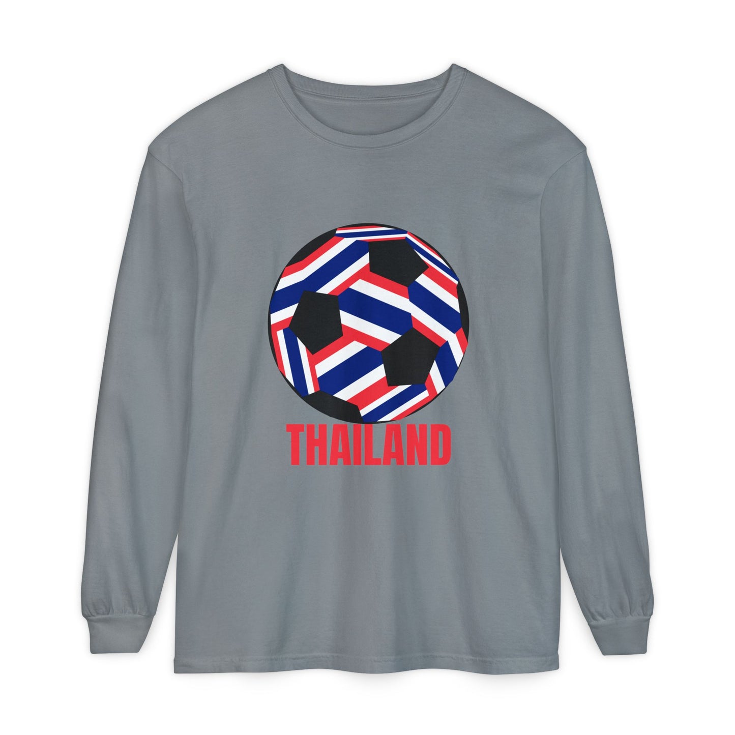Thailand Fan Specialty Soccer Ball Design Long Sleeve T-Shirt