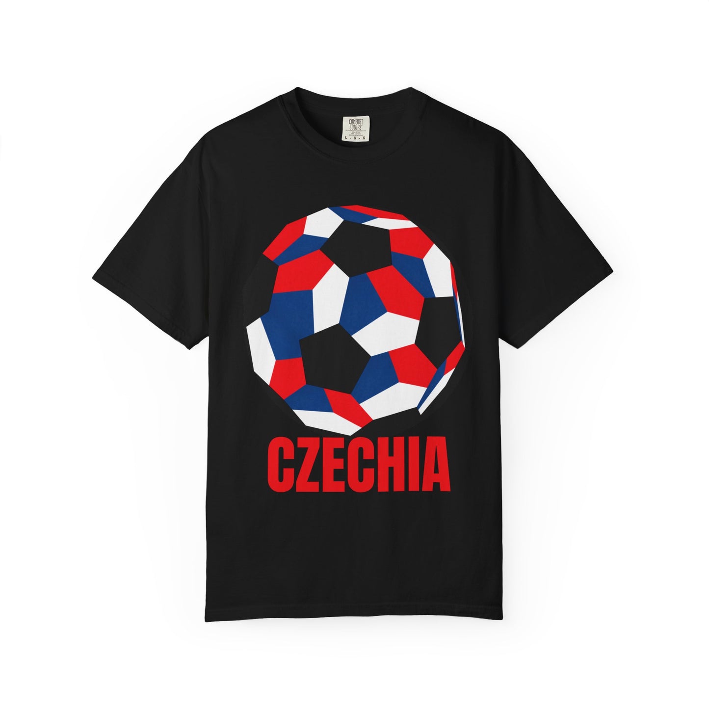 Czechia Fan Specialty Soccer Ball Design T Shirt