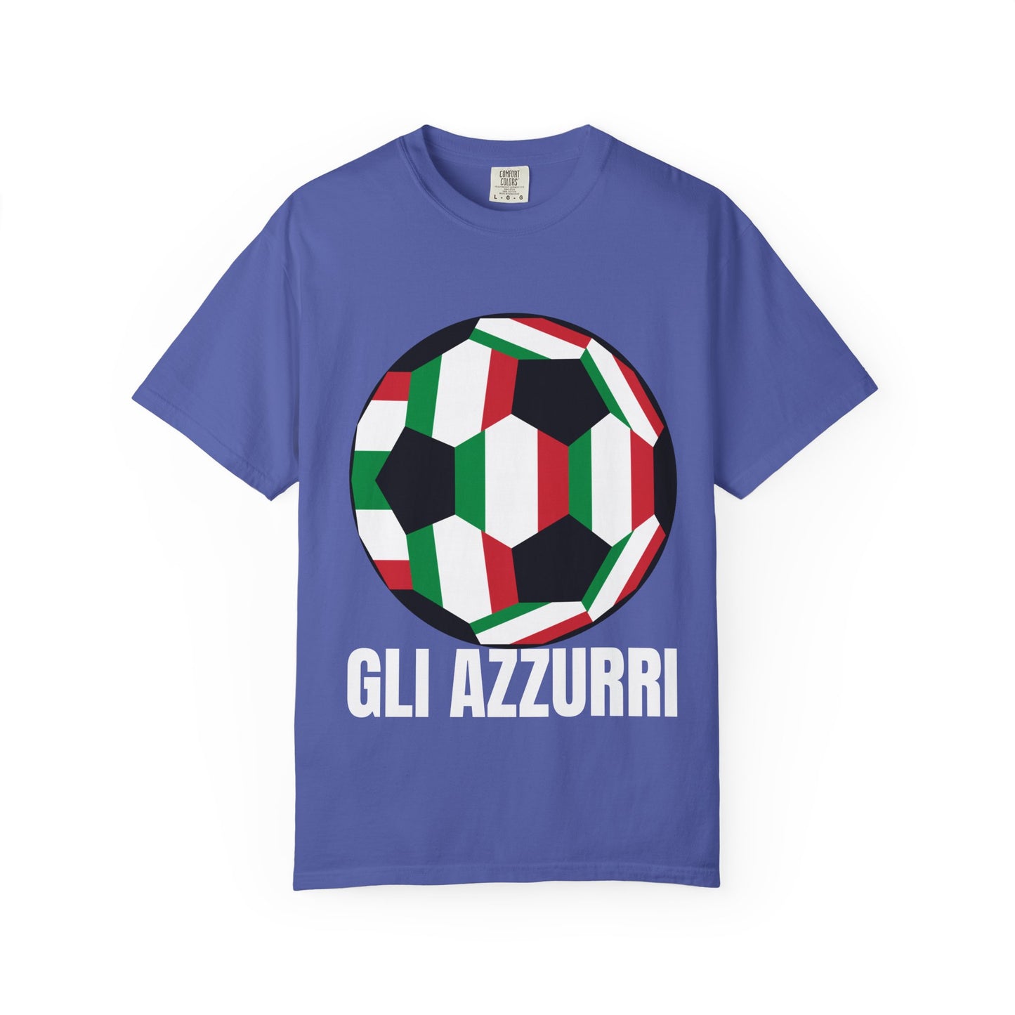 Gli Azzurri Fan Specialty Soccer Ball Design T Shirt
