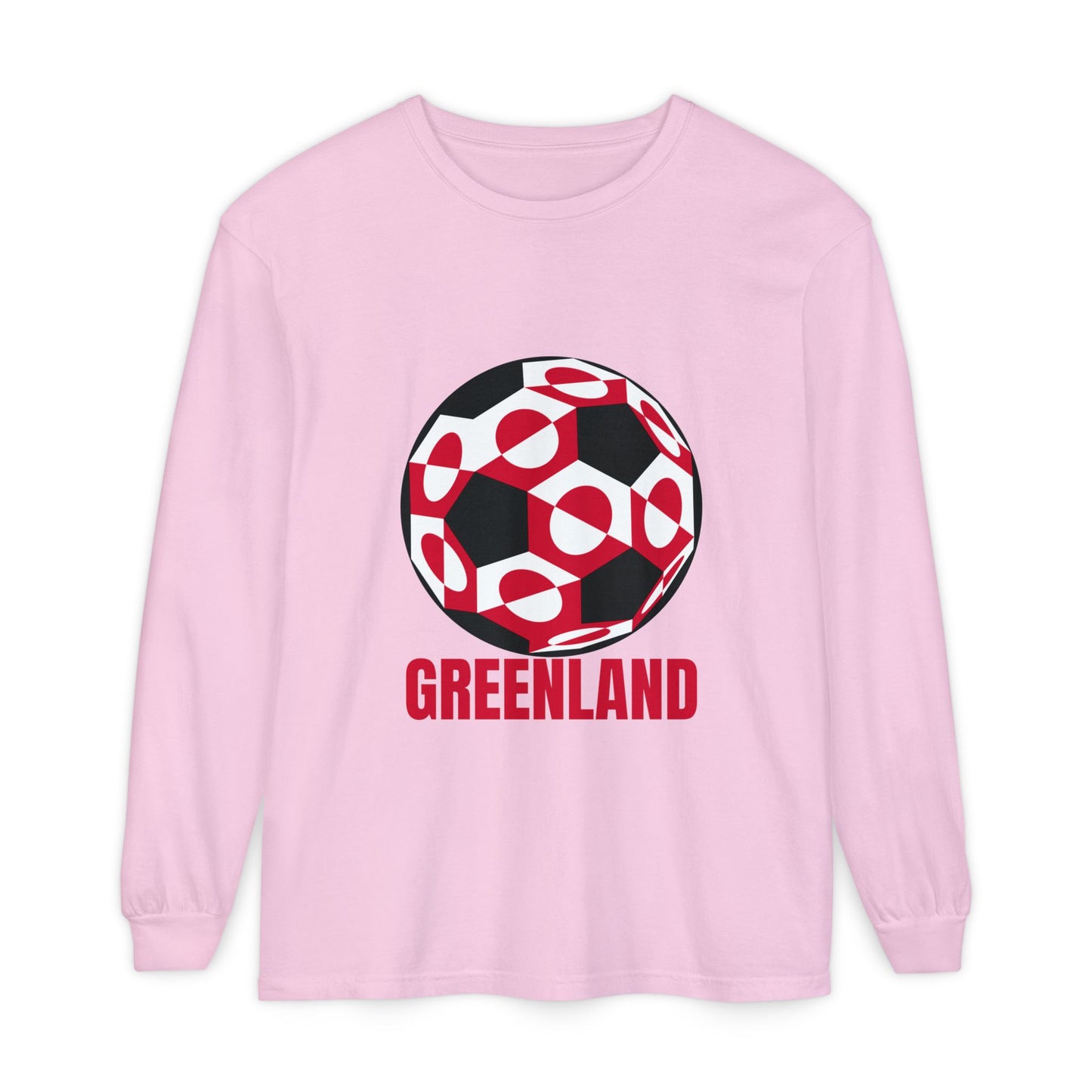 Greenland Fan Specialty Soccer Ball Design Long Sleeve Shirt