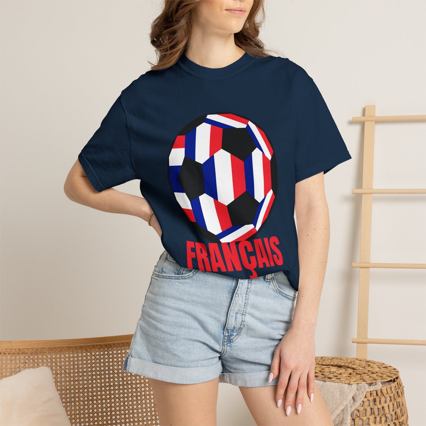FRANÇAIS Fan Specialty Soccer Ball Design T Shirt