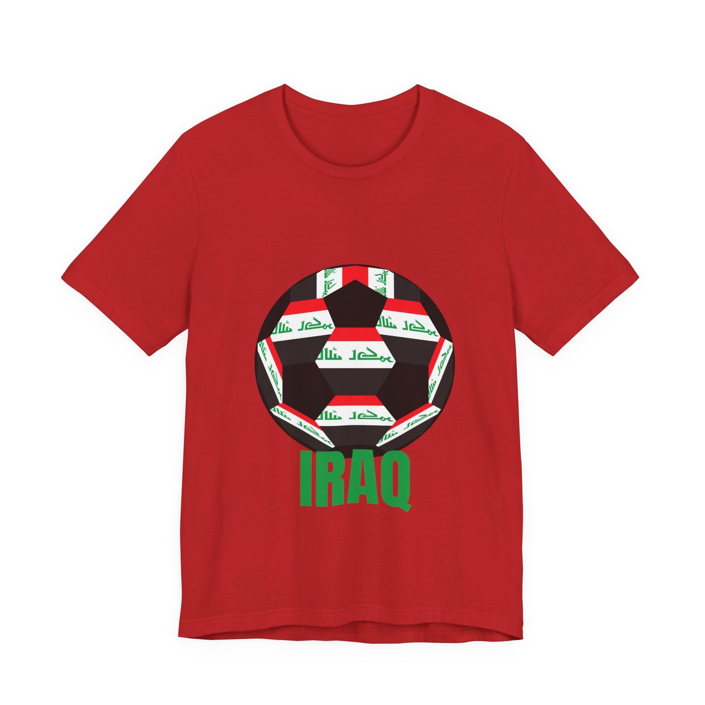 Iraq Fan Specialty Soccer Ball Design T Shirt