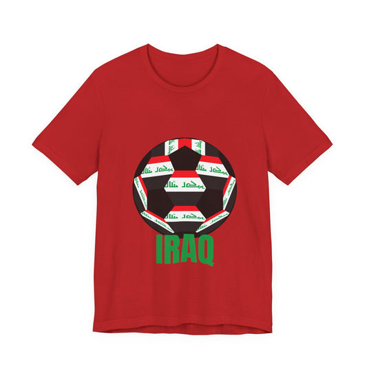 Iraq Fan Specialty Soccer Ball Design T Shirt