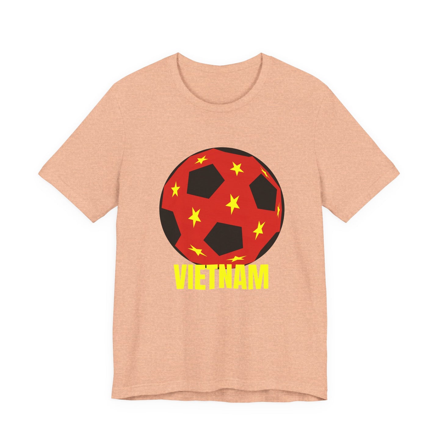 Vietnam Fan Specialty Soccer Ball Design T Shirt Red Text