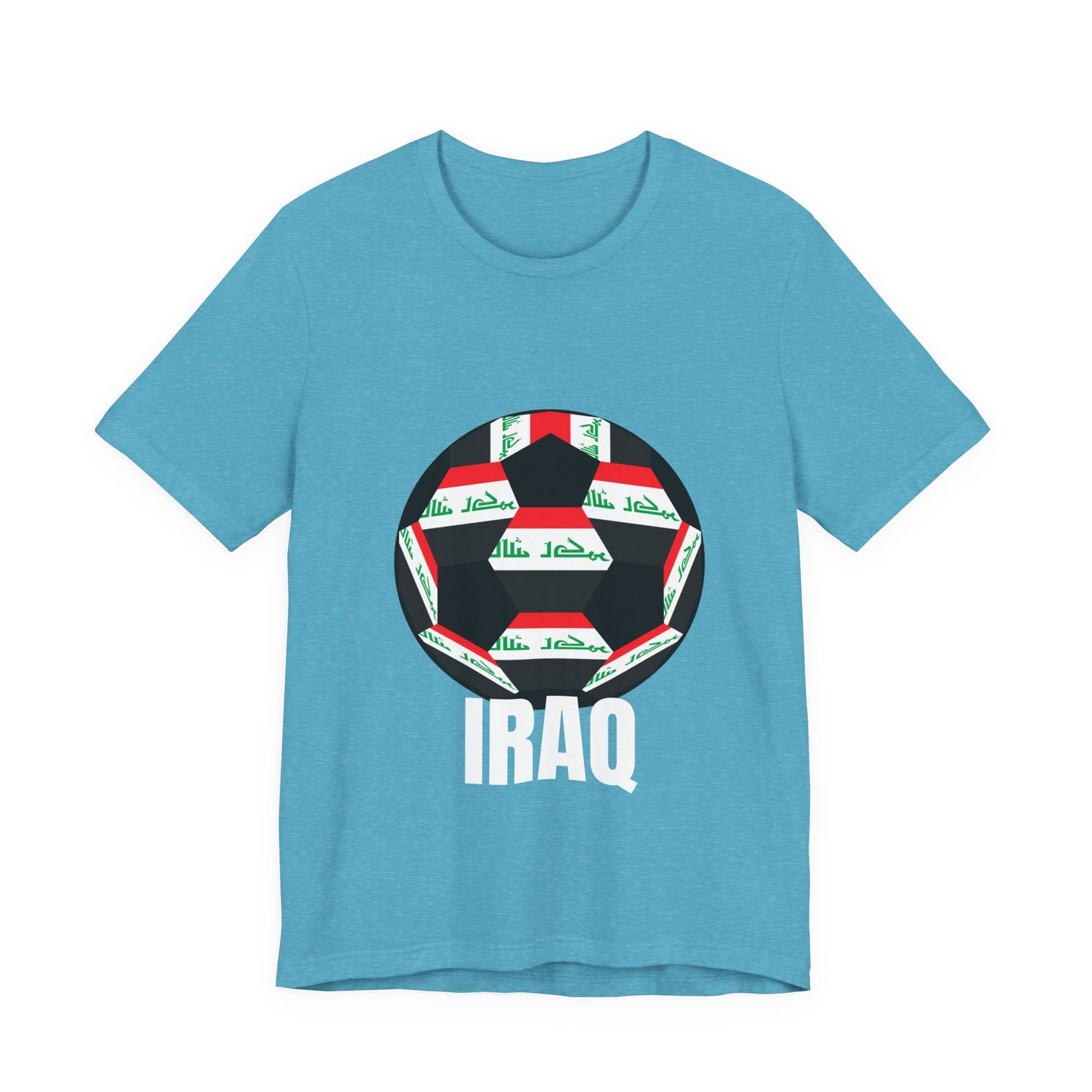 Iraq Fan Specialty Soccer Ball Design T Shirt