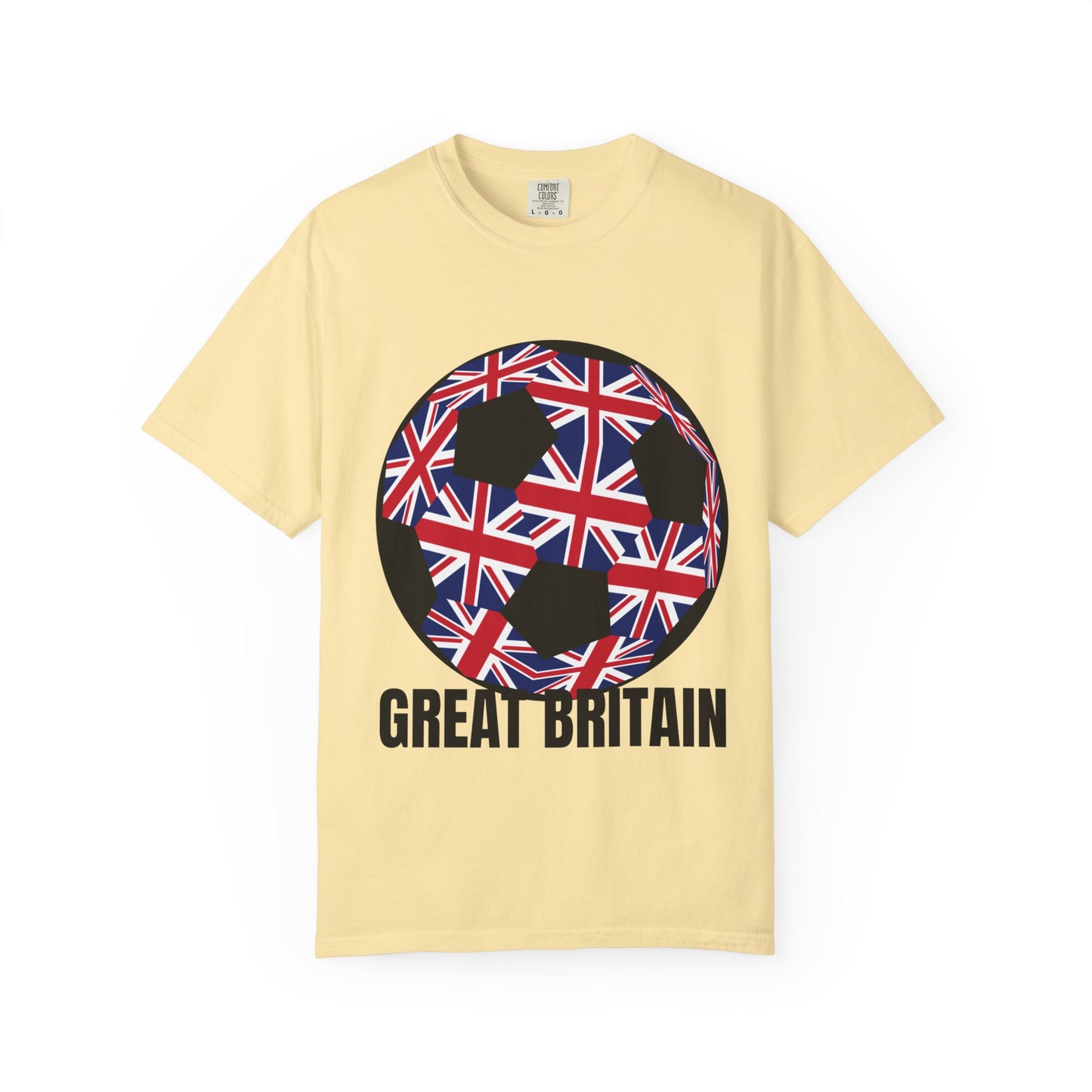 Great Britain Fan Specialty Soccer Ball Design T Shirt