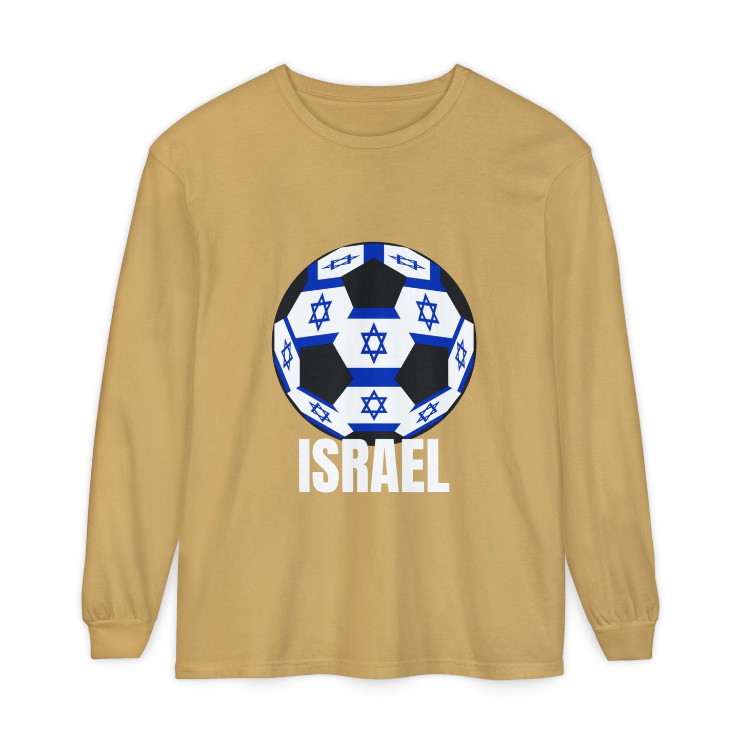 Israel Fan Specialty Soccer Ball Design Long Sleeve Tee