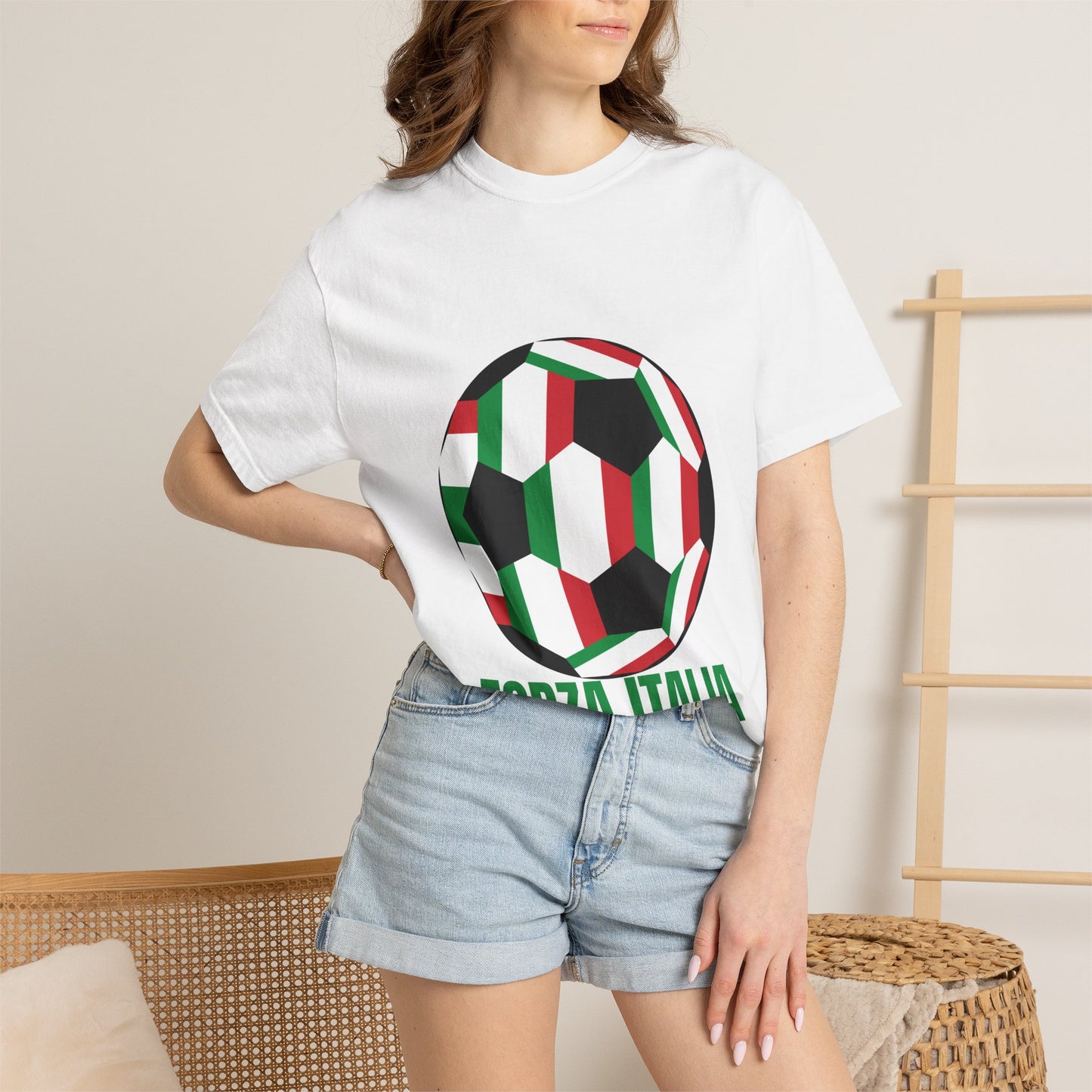 Forza Italia Fan Specialty Soccer Ball Design T Shirt