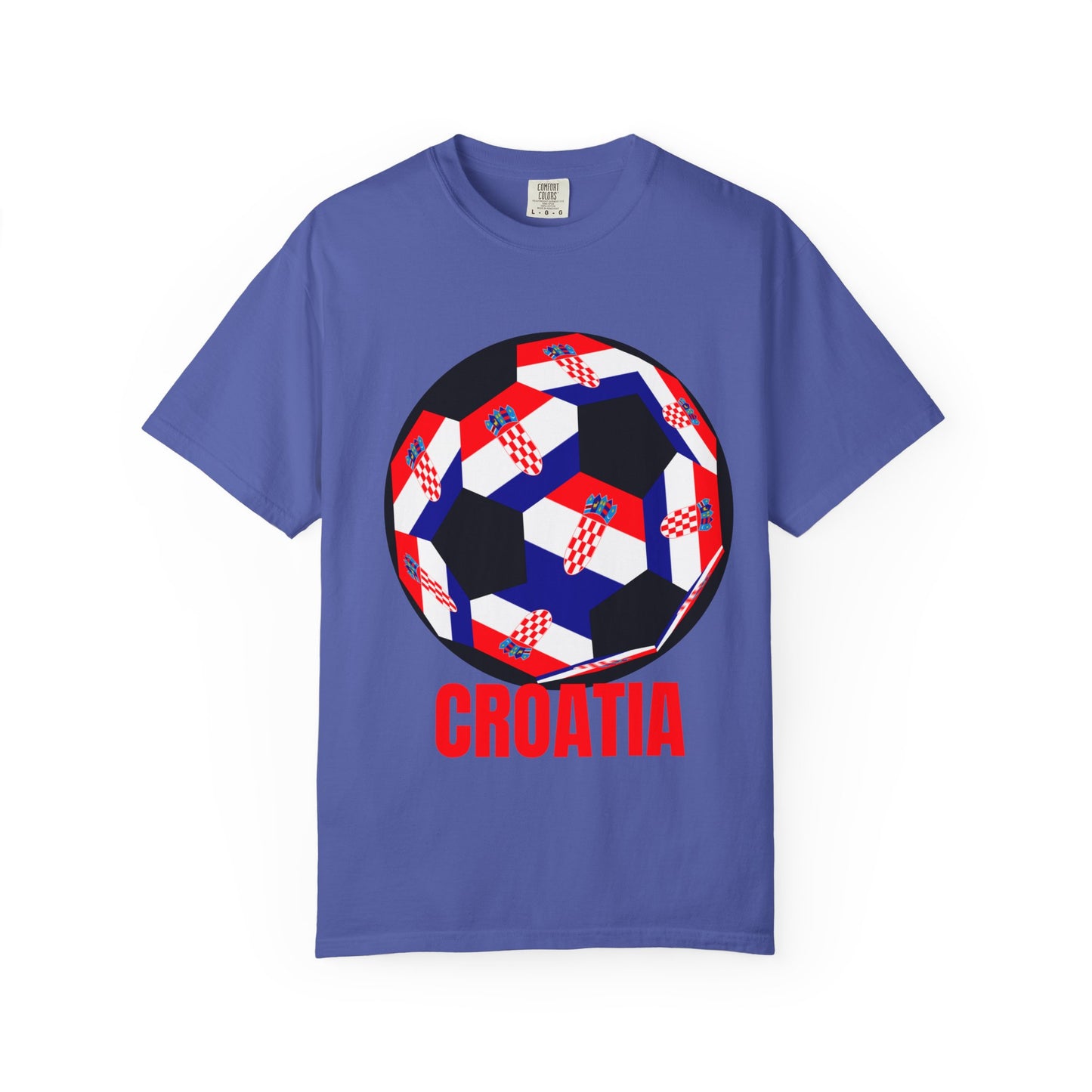 Croatia Fan Specialty Soccer Ball Design T Shirt