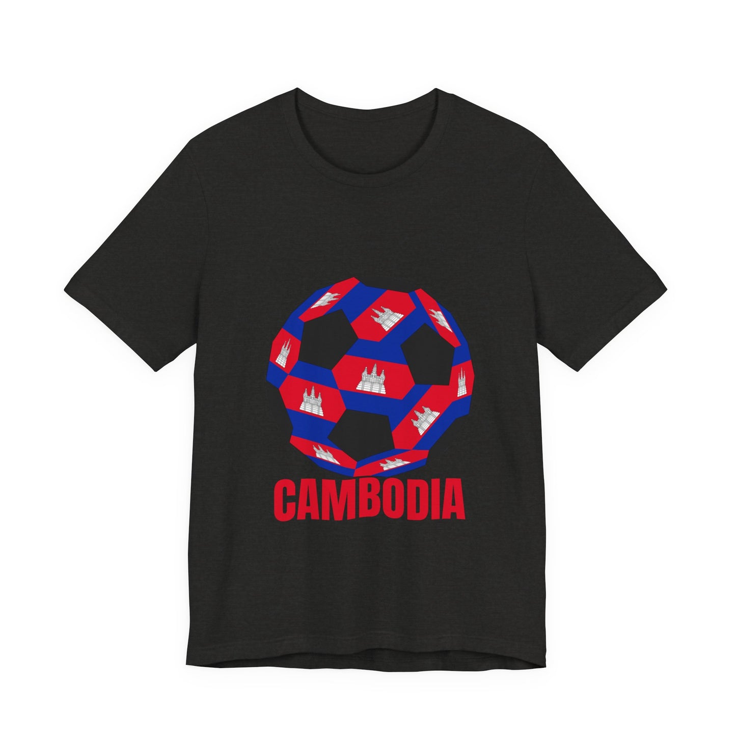 Cambodia Fan Specialty Soccer Ball Design T Shirt