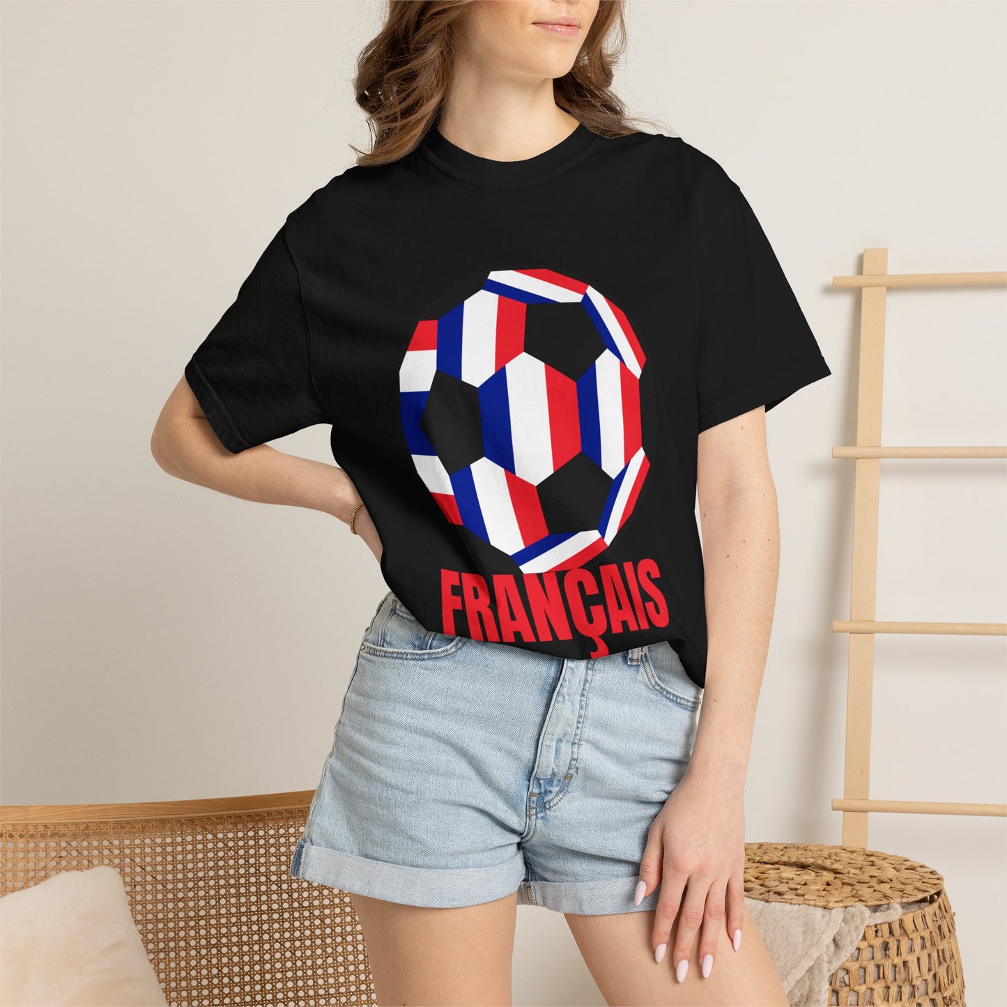 FRANÇAIS Fan Specialty Soccer Ball Design T Shirt