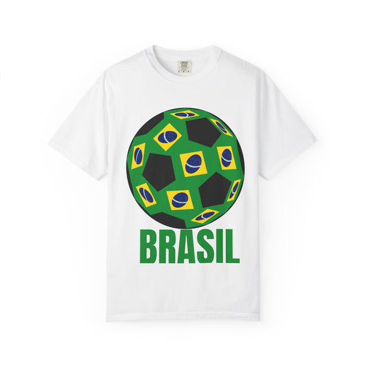 Brasil Fan Specialty Soccer Ball Design T Shirt