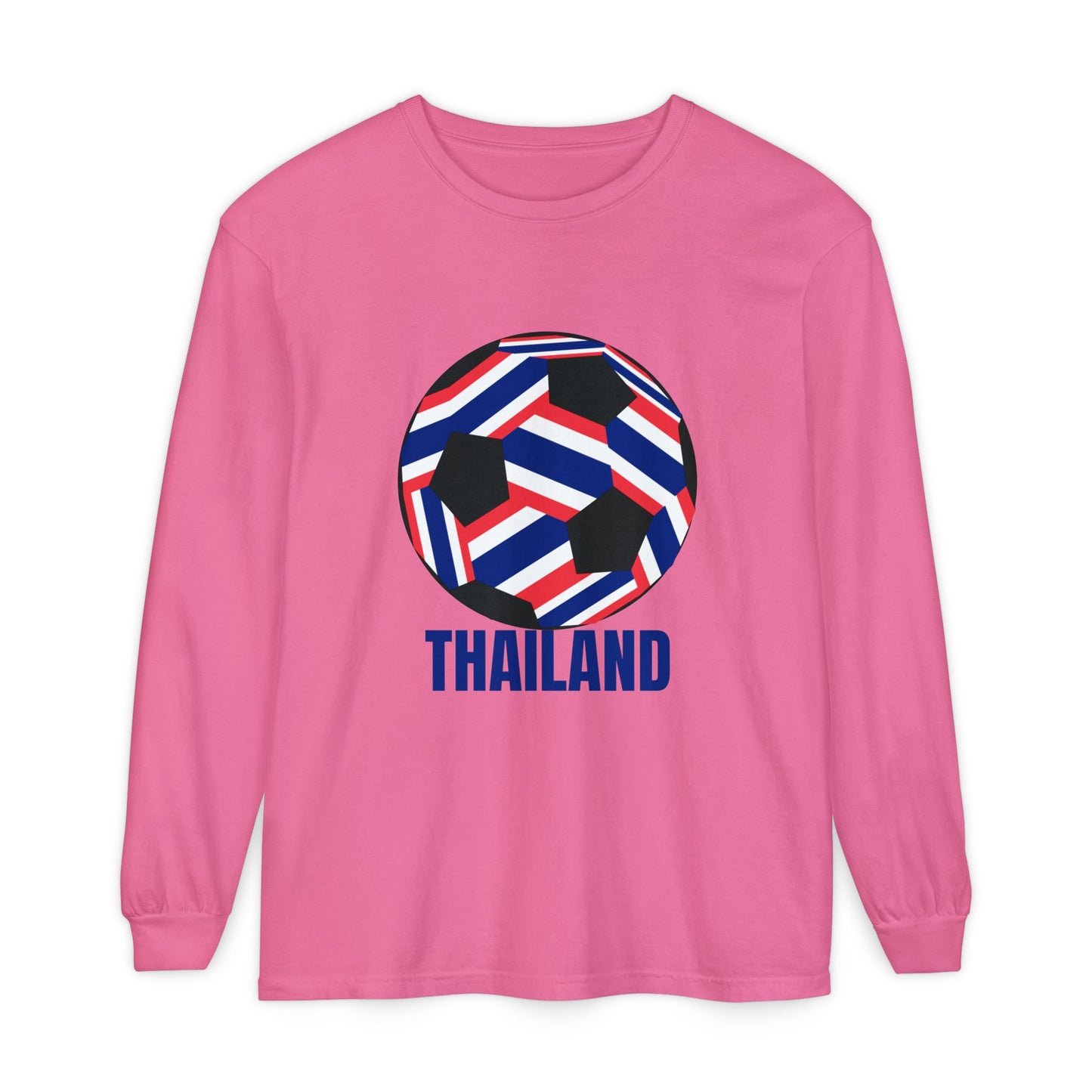 Thailand Fan Specialty Soccer Ball Design Long Sleeve Tee