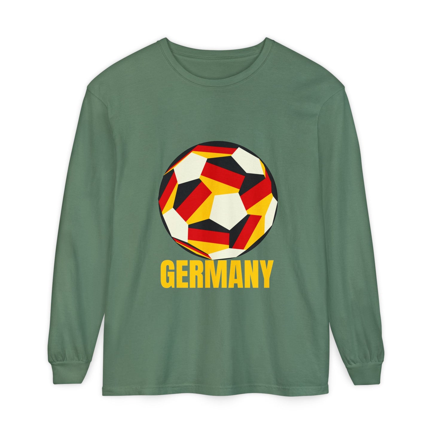 Germany Fan Specialty Soccer Ball Design Long Sleeve Shirt