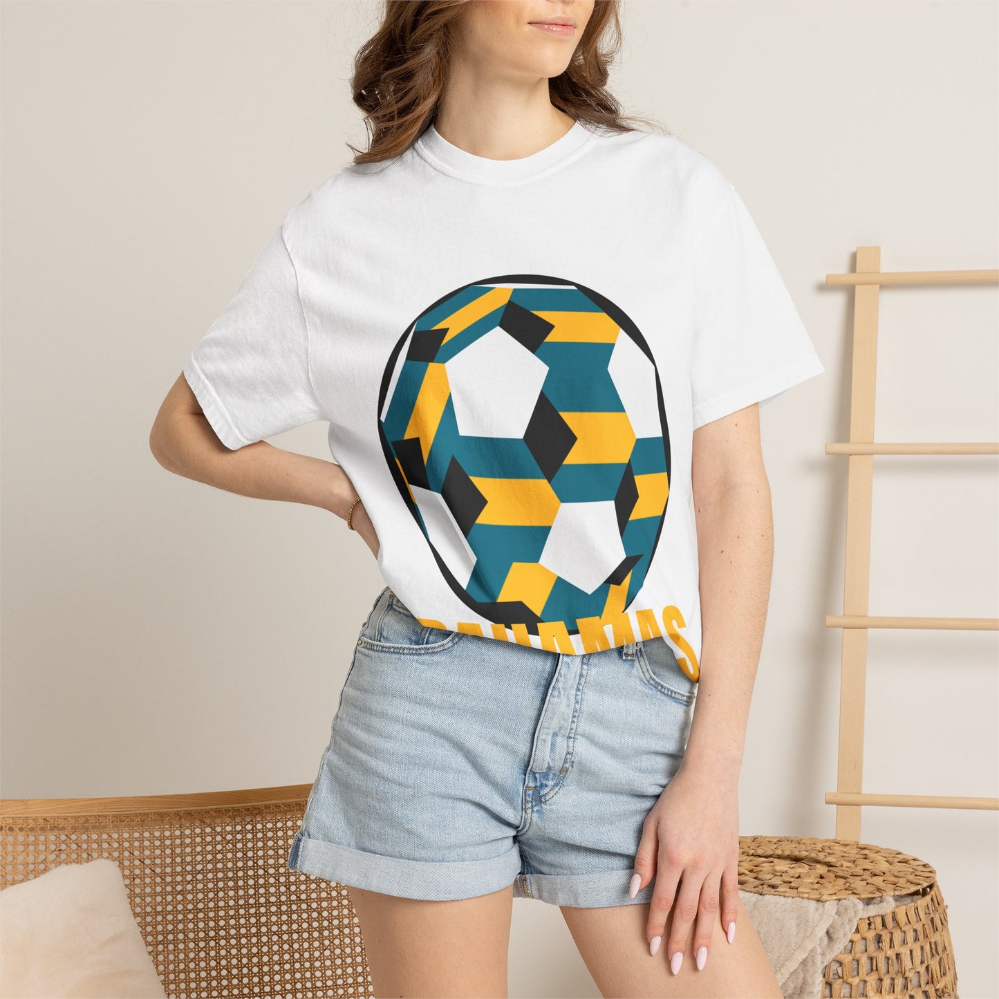 Bahamas Fan Specialty Soccer Ball Design T Shirt