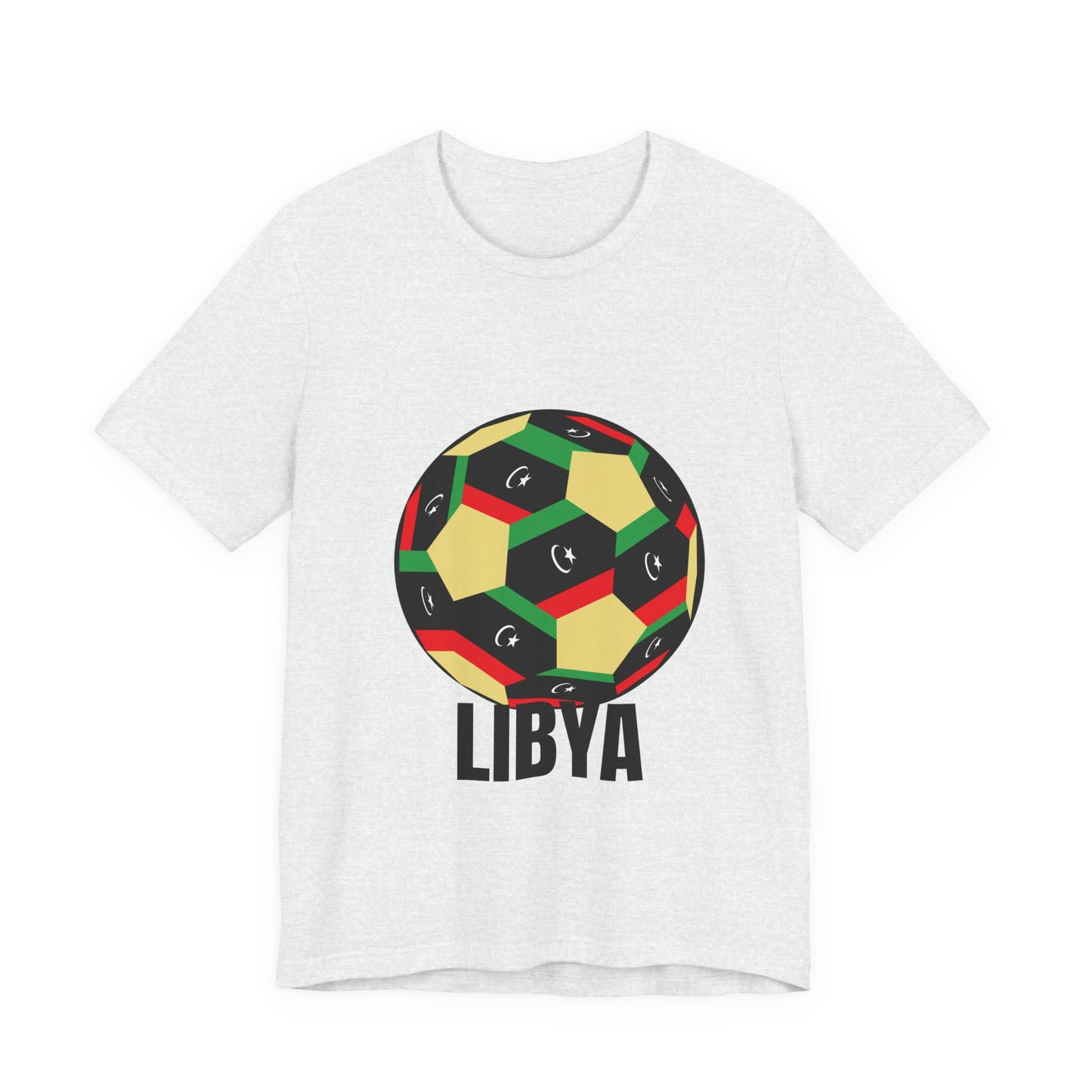 Libya Fan Specialty Soccer Ball Design T Shirt