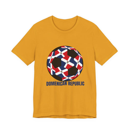 Domenican Republic Fan Specialty Soccer Ball Design T Shirt
