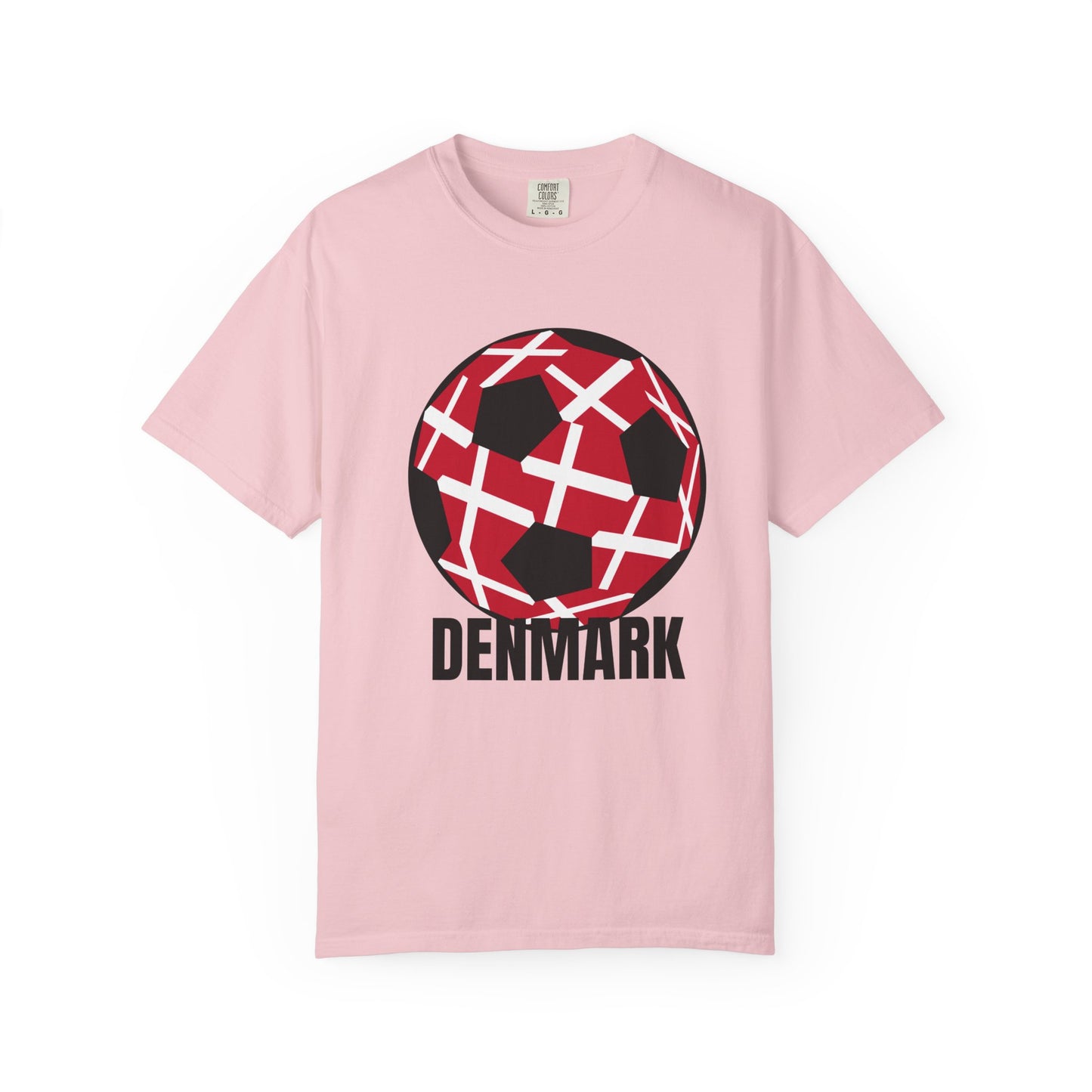 Denmark Fan Specialty Soccer Ball Design T Shirt
