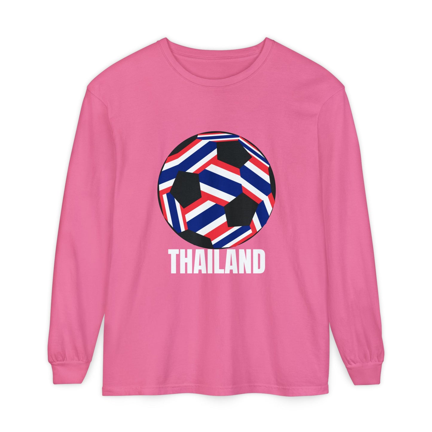 Thailand Fan Specialty Soccer Ball Design  Long Sleeve Tee