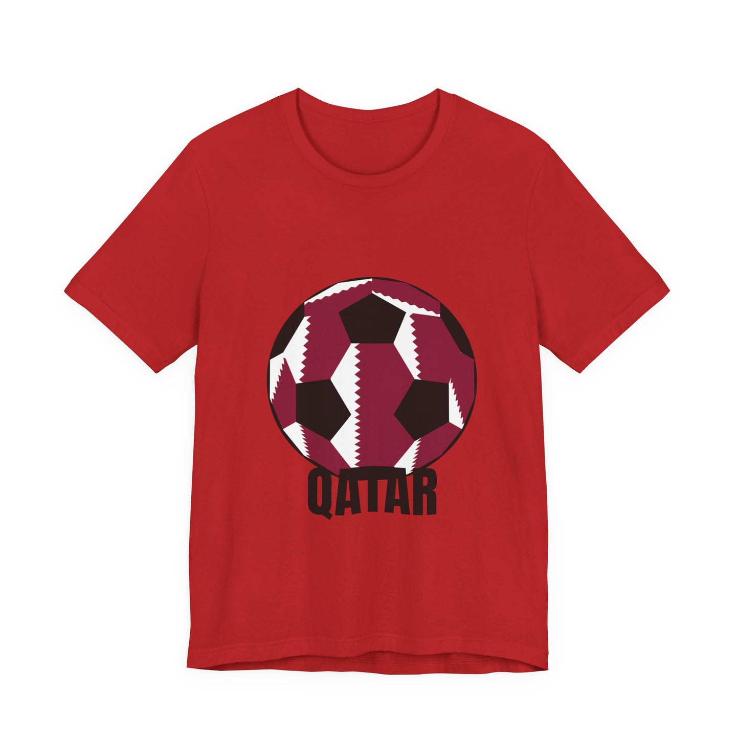 Qatar Fan Specialty Soccer Ball Design T Shirt