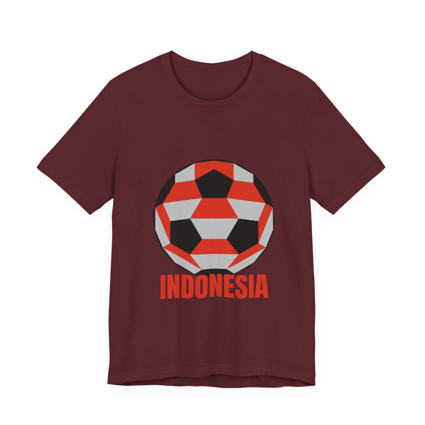 Indonesia Fan Specialty Soccer Ball Design T Shirt