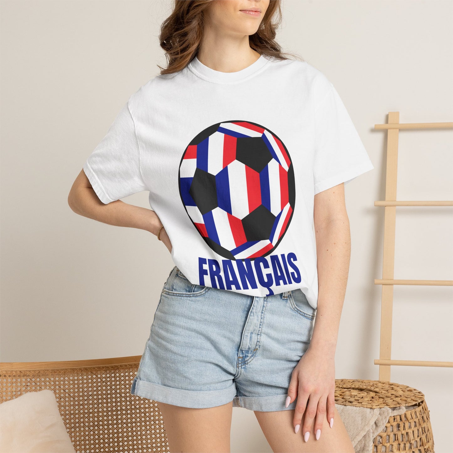 FRANÇAIS Fan Specialty Soccer Ball Design T Shirt