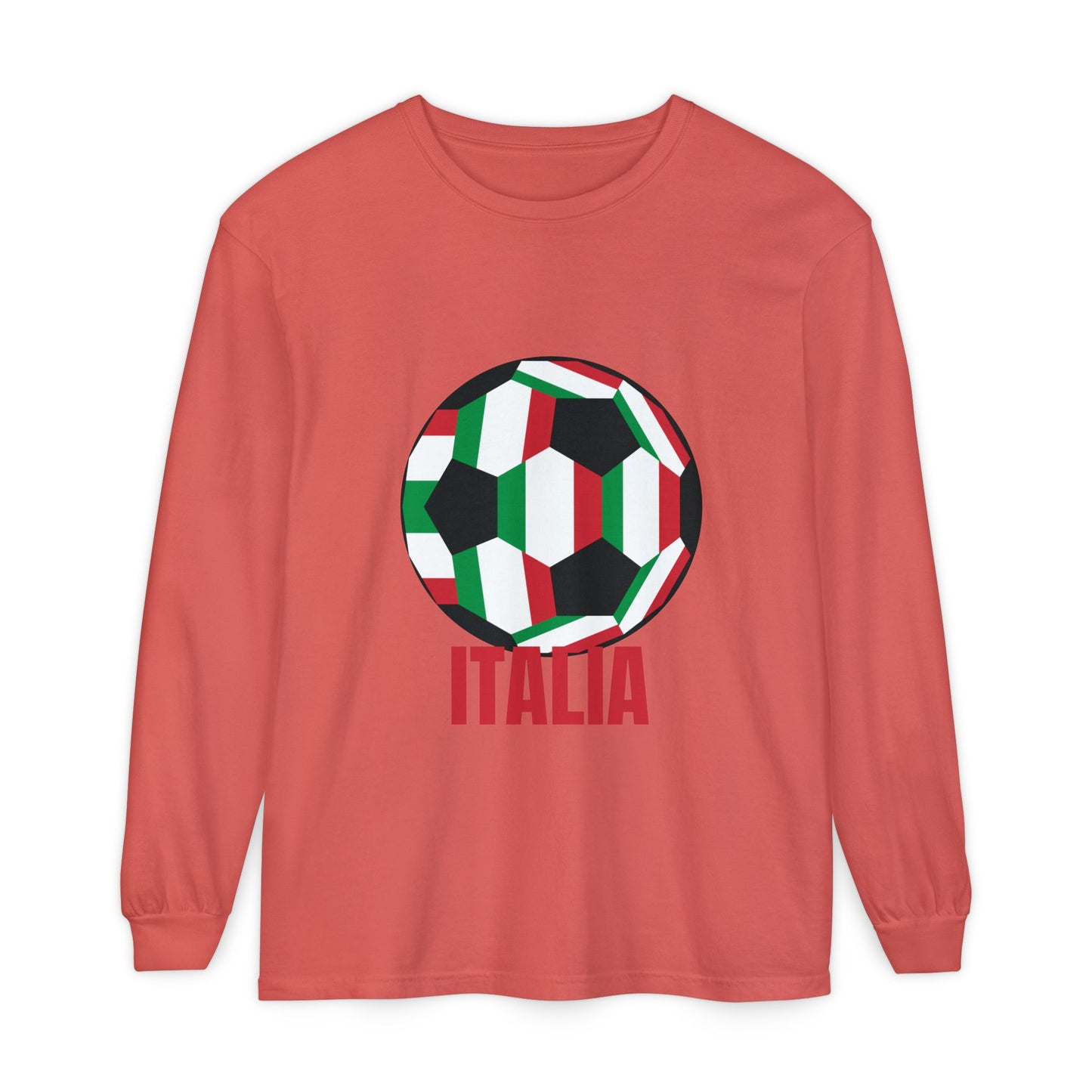 Italia Fan Specialty Soccer Ball Design  Long Sleeve T-Shirt
