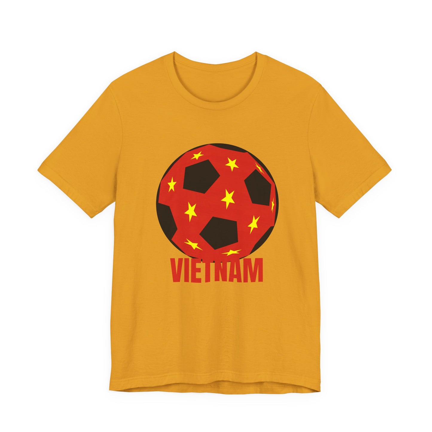 Vietnam Fan Specialty Soccer Ball Design T Shirt Red Text