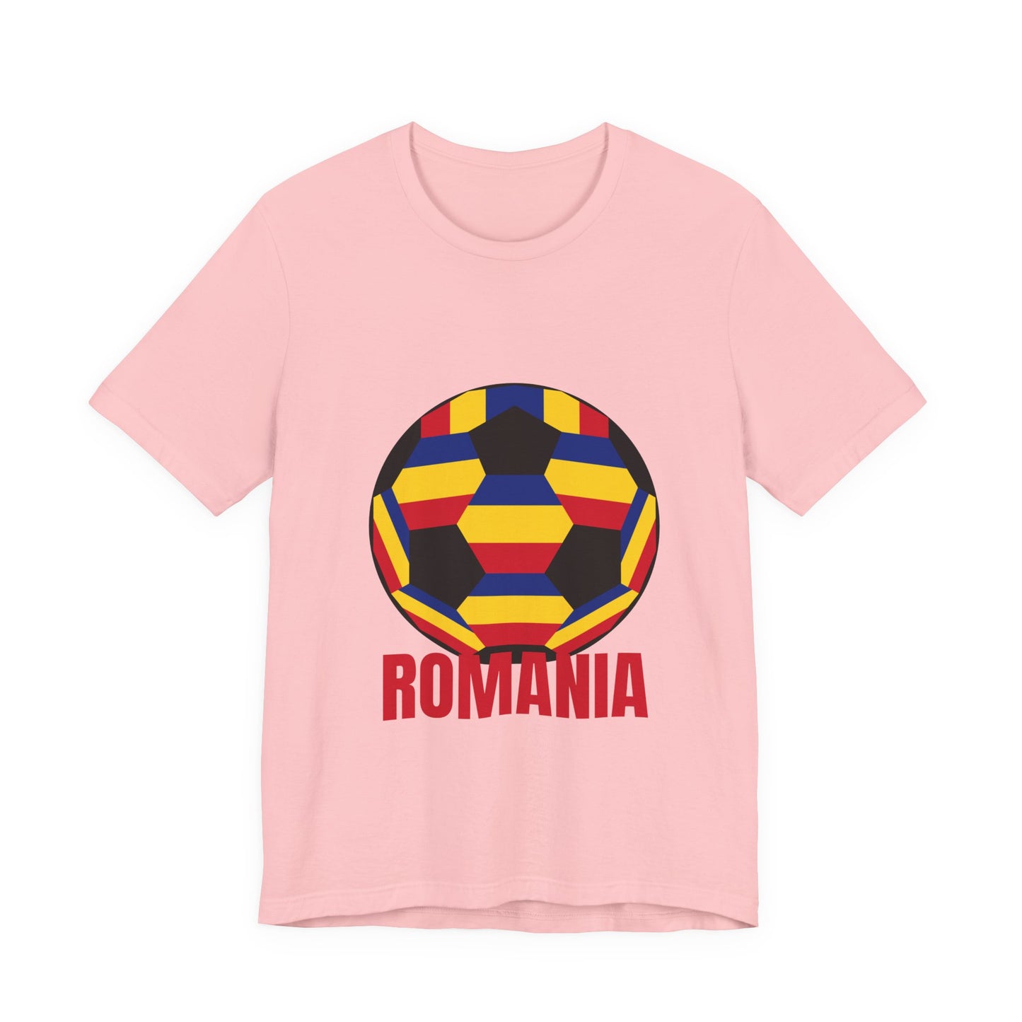Romania Fan Specialty Soccer Ball Design T Shirt