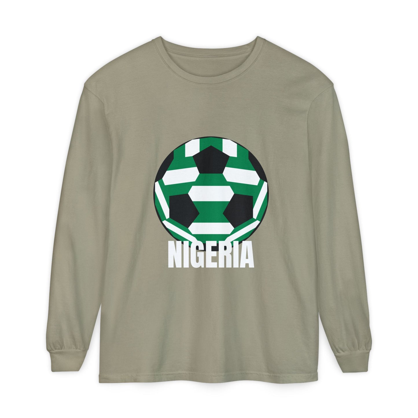 Nigeria Soccer Ball Long Sleeve Tee