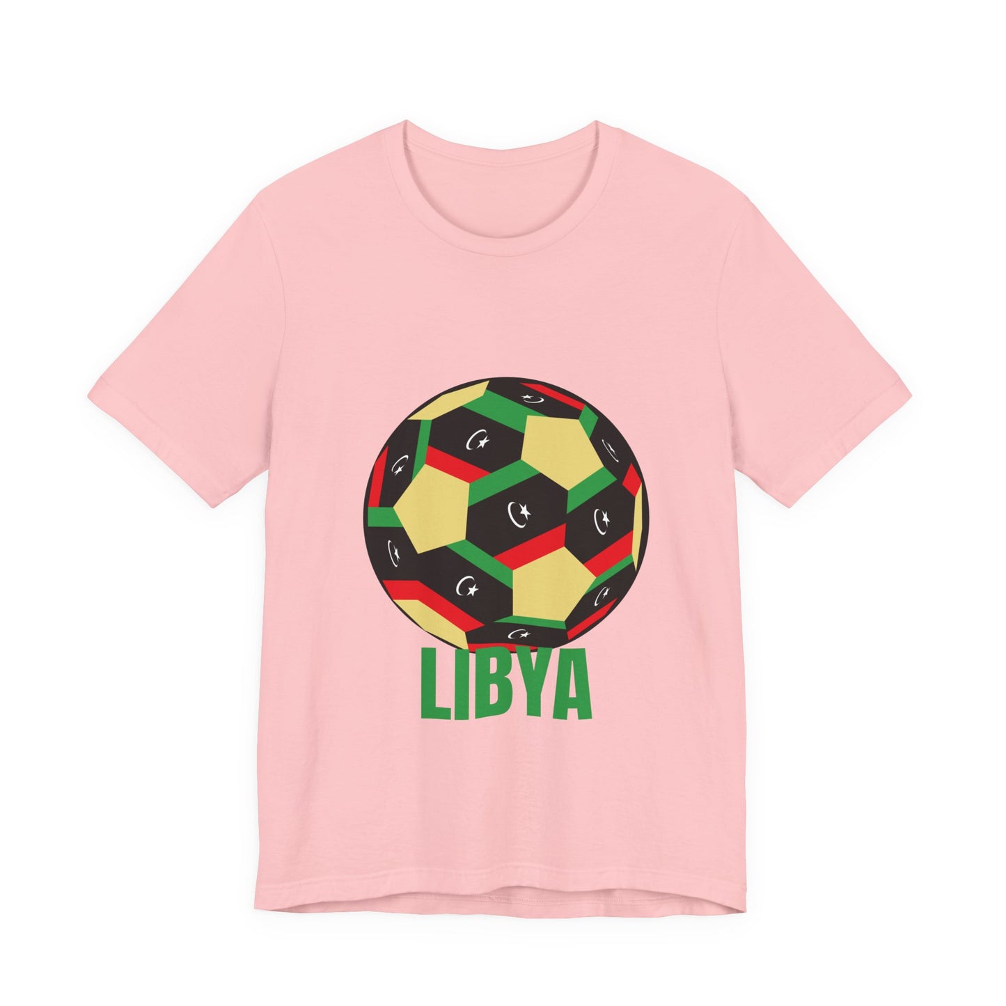 Libya Fan Specialty Soccer Ball Design T Shirt
