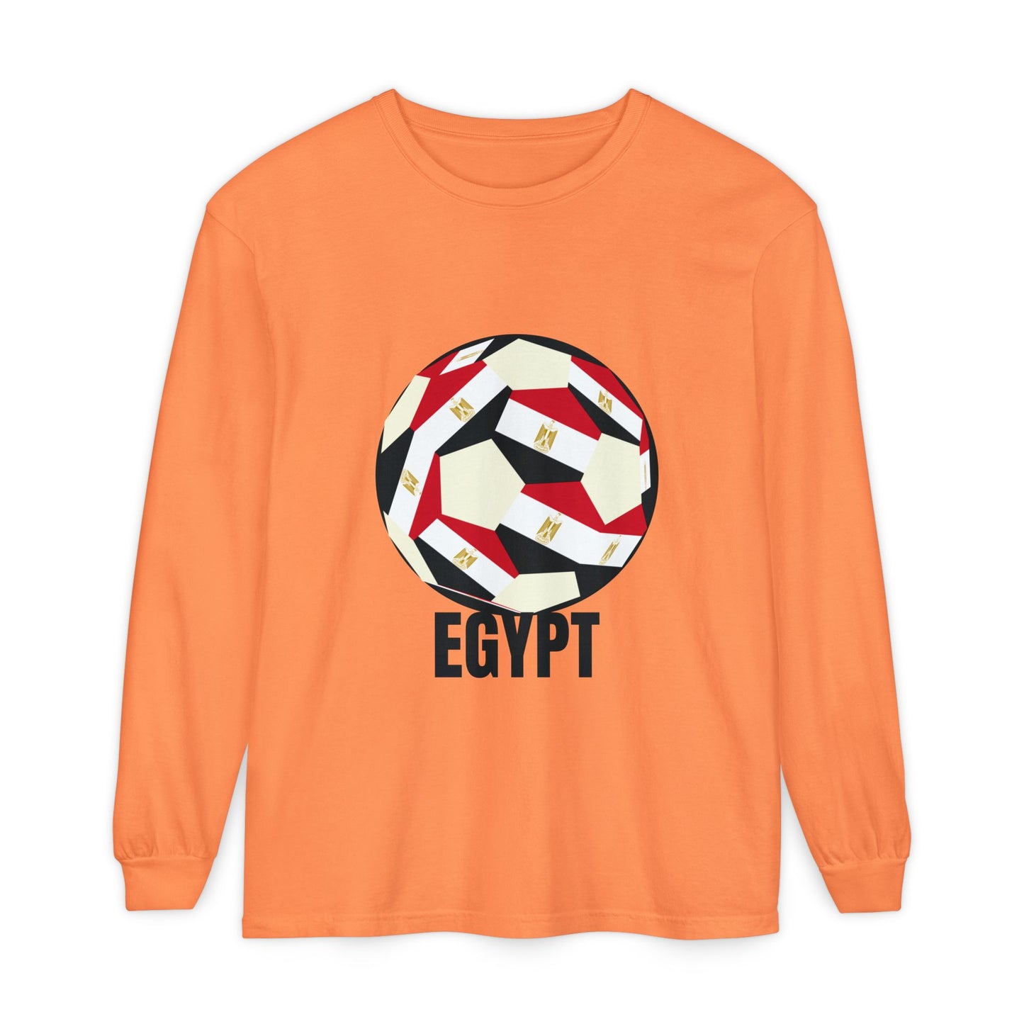 Egypt Fan Specialty Soccer Ball Design Long Sleeve T-Shirt