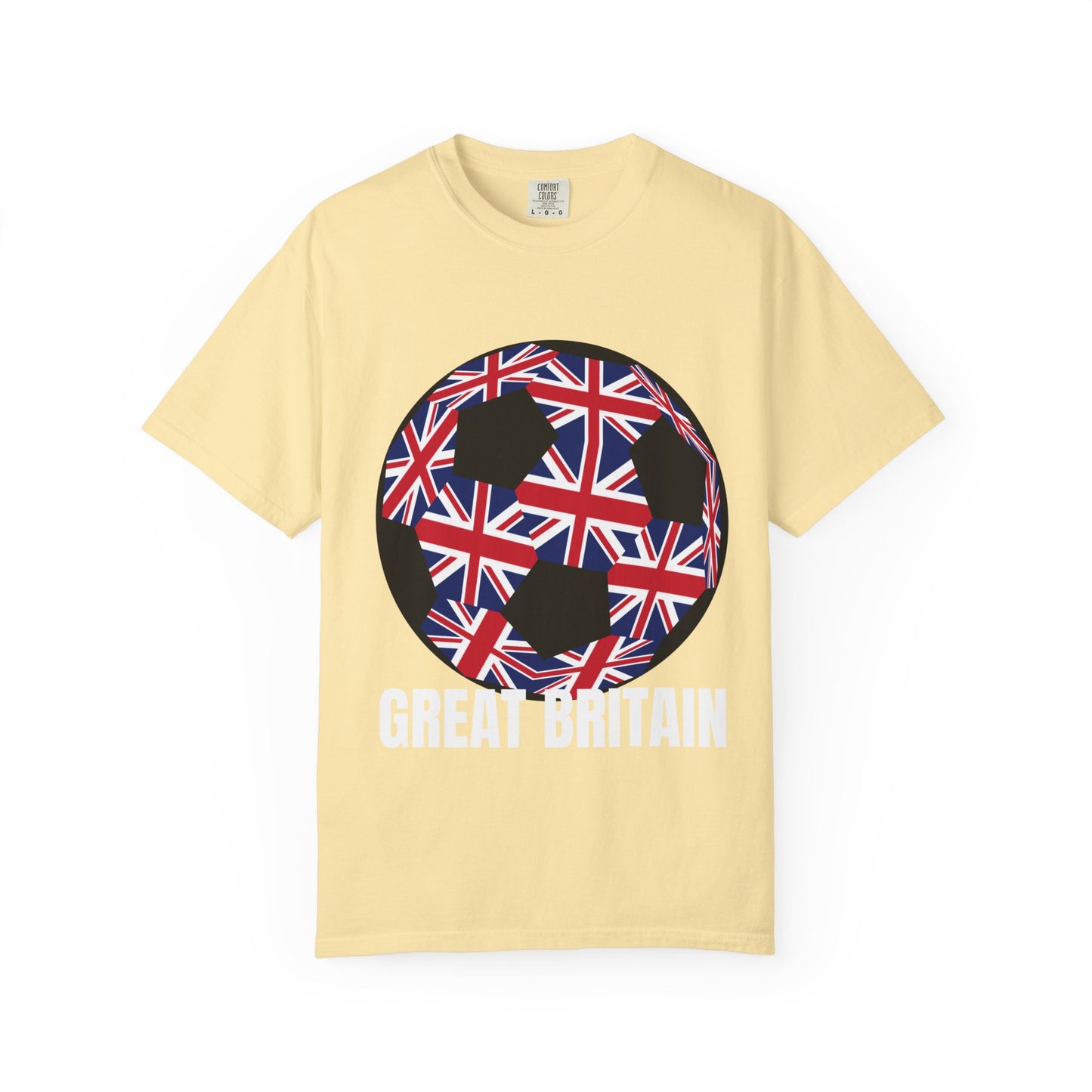 Great Britain Fan Specialty Soccer Ball Design T Shirt