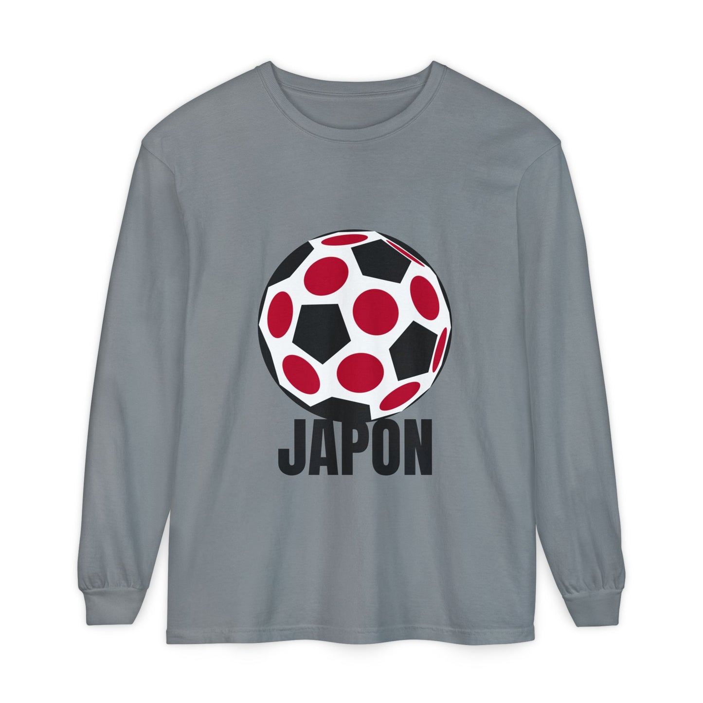 Japon Fan Specialty Soccer Ball Design Long Sleeve Tee