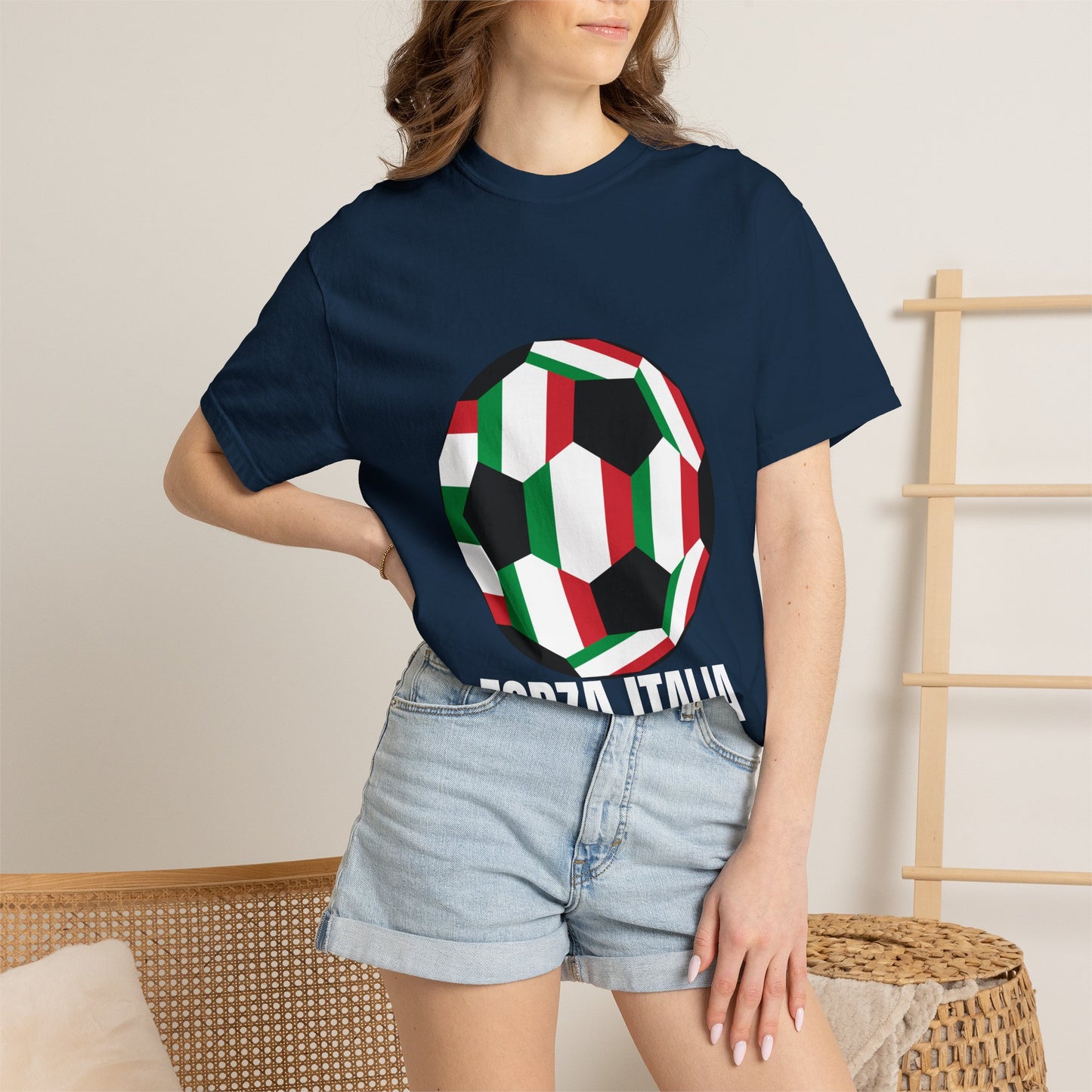 Forza Italia Fan Specialty Soccer Ball Design T Shirt