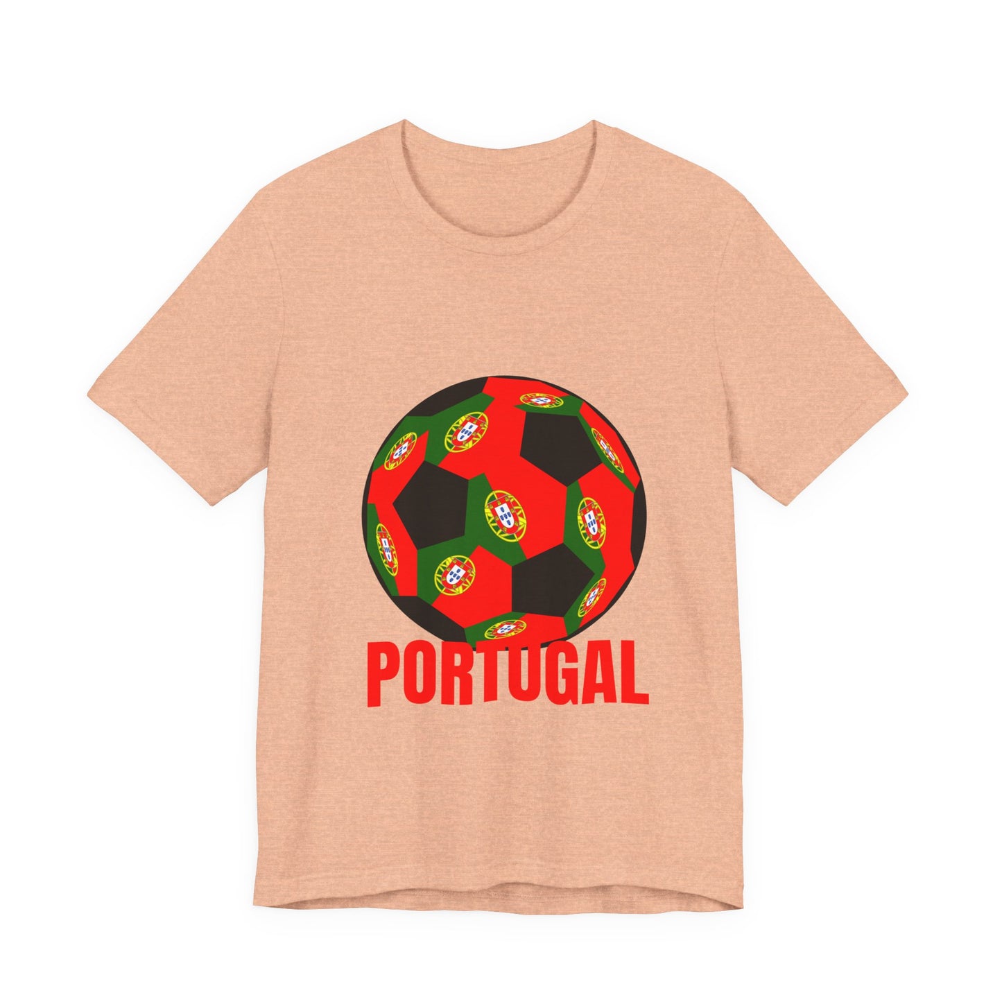 Portugal Fan Specialty Soccer Ball Design T Shirt