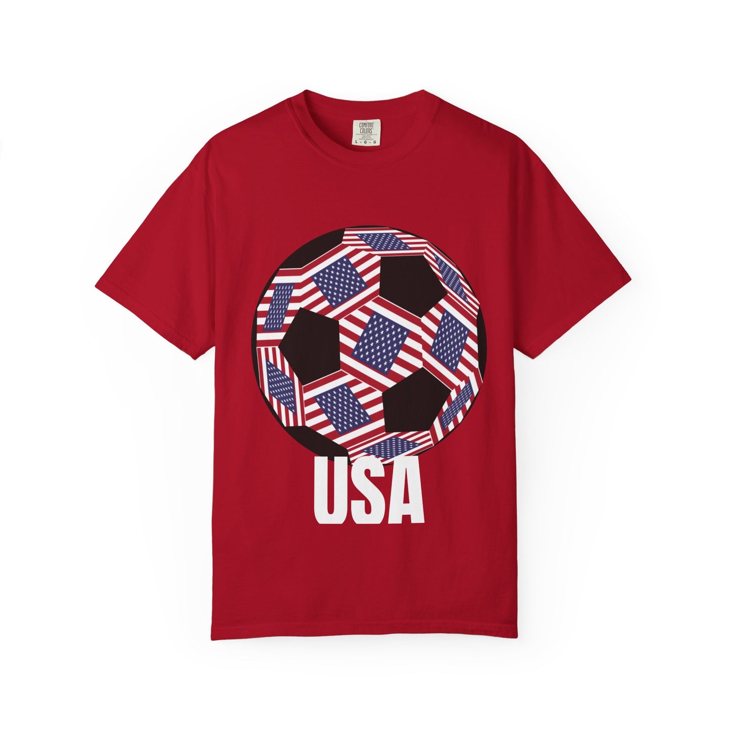 Patriotic USA Fan Specialty Soccer Ball Design T Shirt