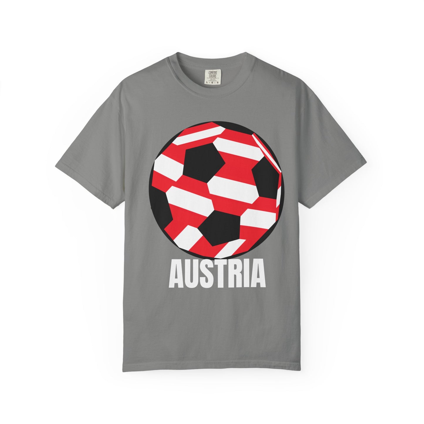 Austria Fan Specialty Soccer Ball Design T-SHirt