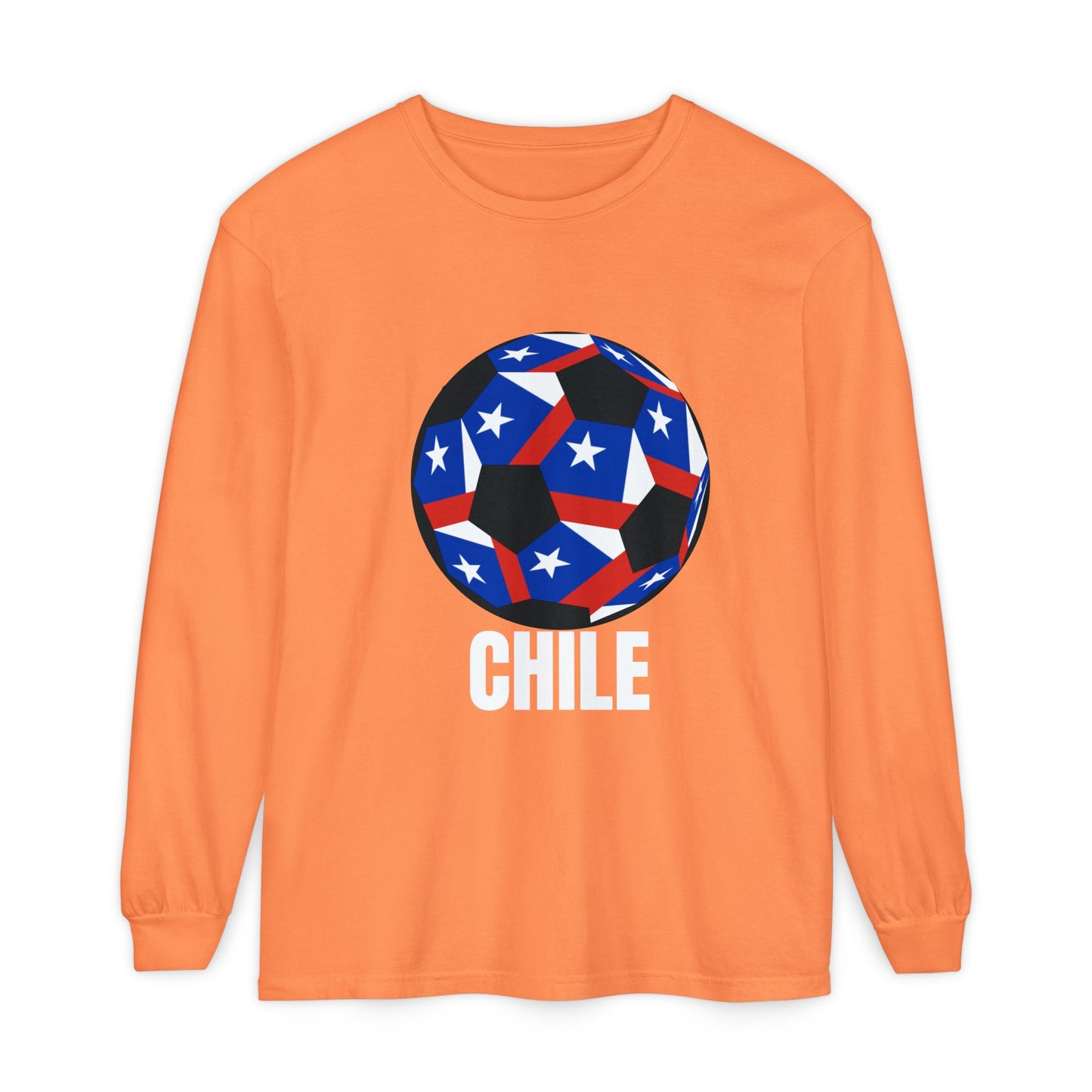 Chile Fan Specialty Soccer Ball Long Sleeve Shirt