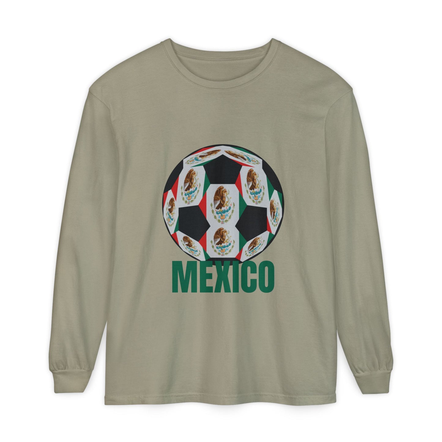 Mexico Fan Specialty Soccer Ball Design Long Sleeve