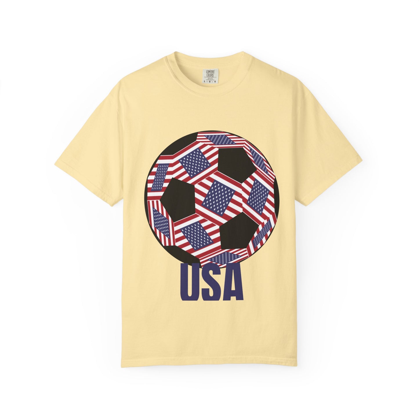 Patriotic USA Fan Specialty Soccer Ball Design T Shirt